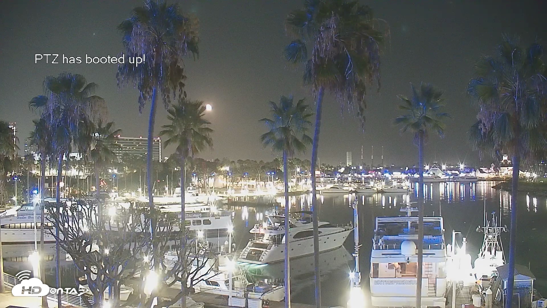 Snapshot of Long Beach Harbor Live Webcam taken Aug 2, 2026, 10:42pm PDT