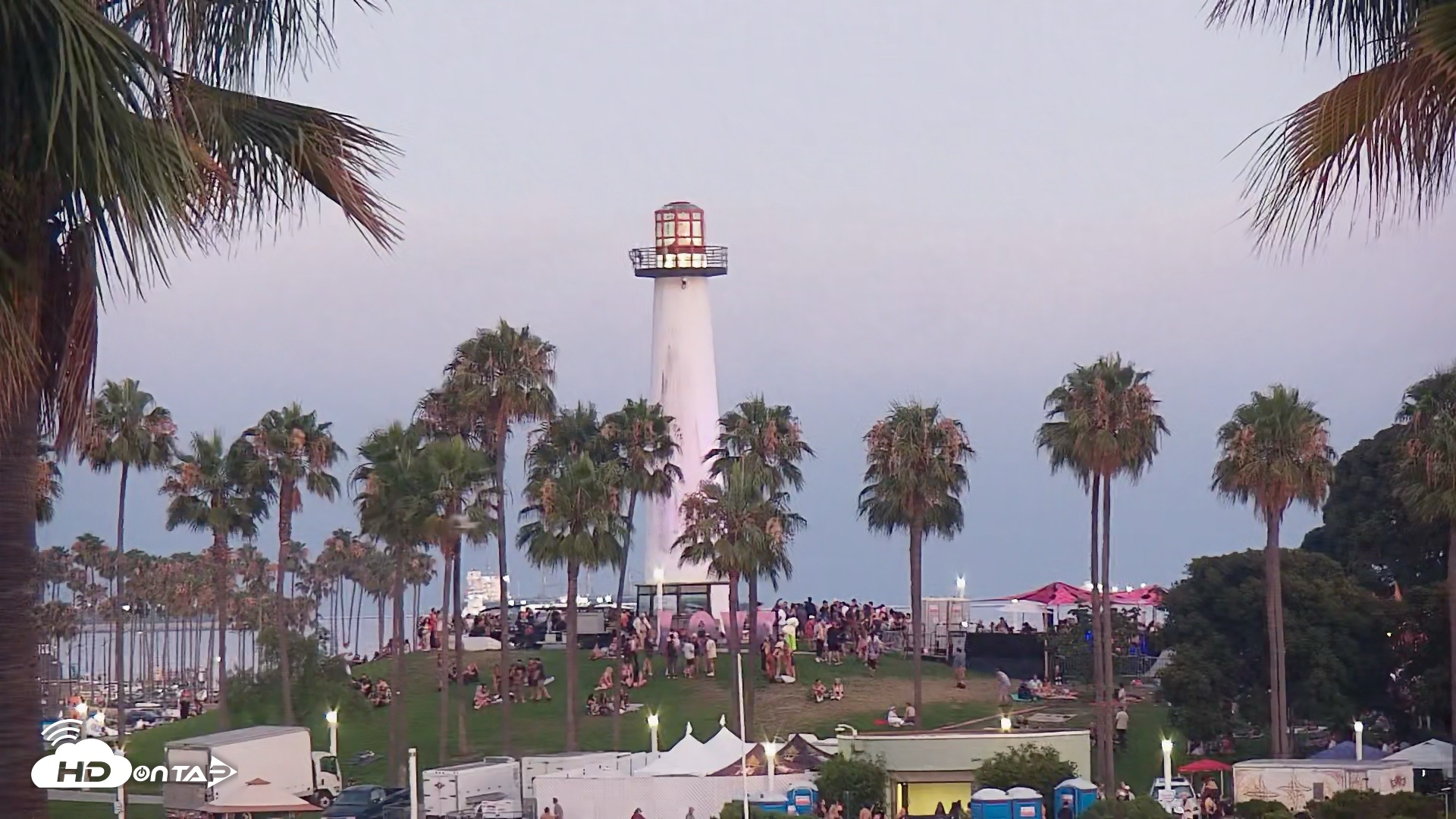 Snapshot of Long Beach Harbor Live Webcam taken Jul 19, 2025, 8:15pm PDT