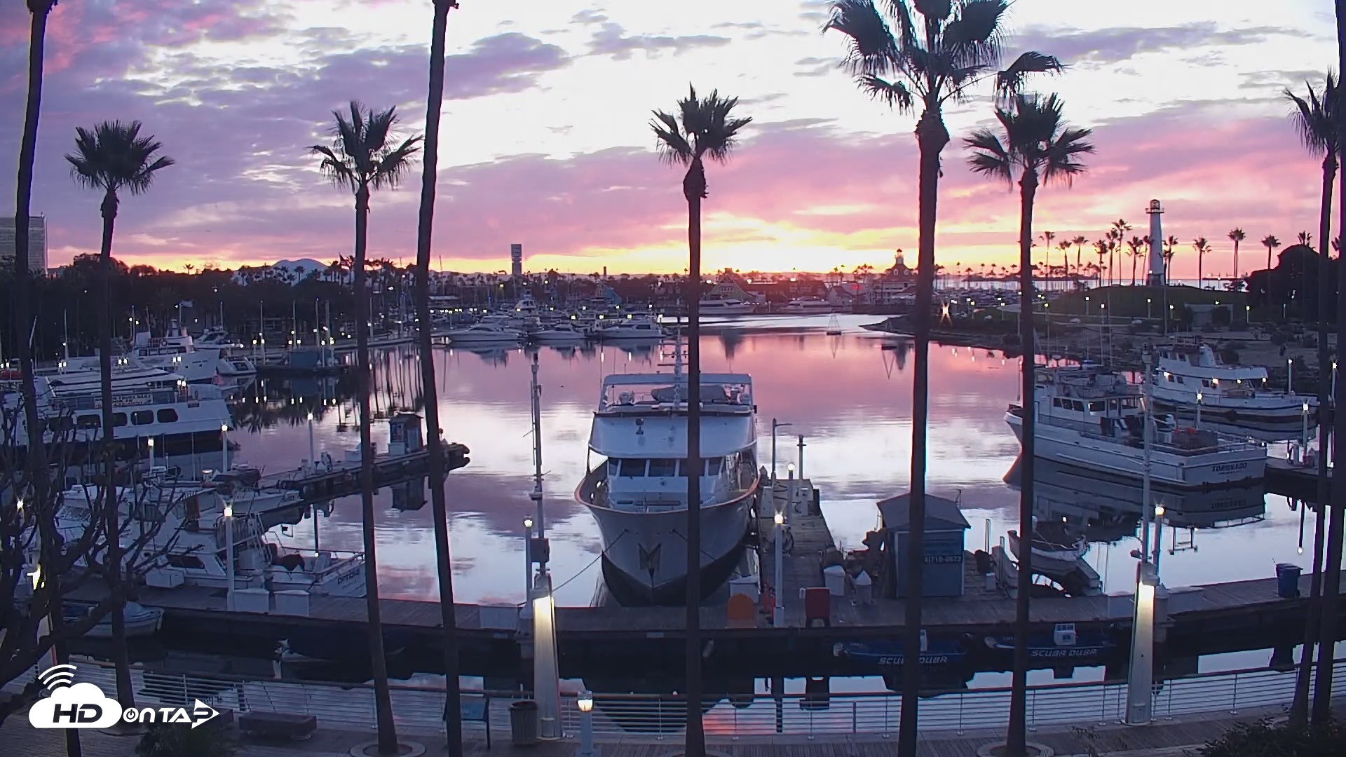 Snapshot of Long Beach Harbor Live Webcam taken Dec 4, 2025, 6:38am PST