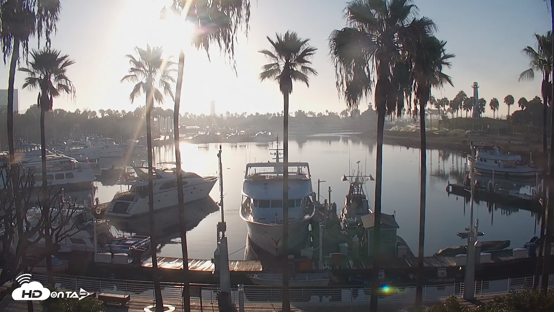 Snapshot of Long Beach Harbor Live Webcam taken Oct 2, 2026, 7:36am PDT