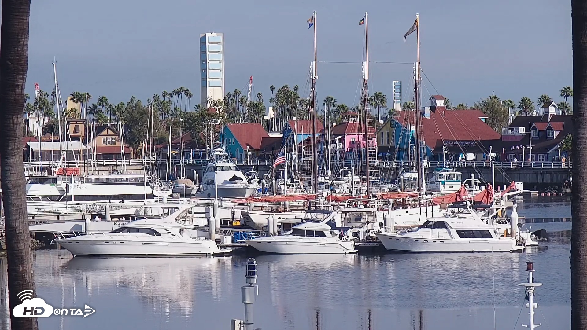 Snapshot of Long Beach Harbor Live Webcam taken Feb 7, 2025, 3:15pm PST
