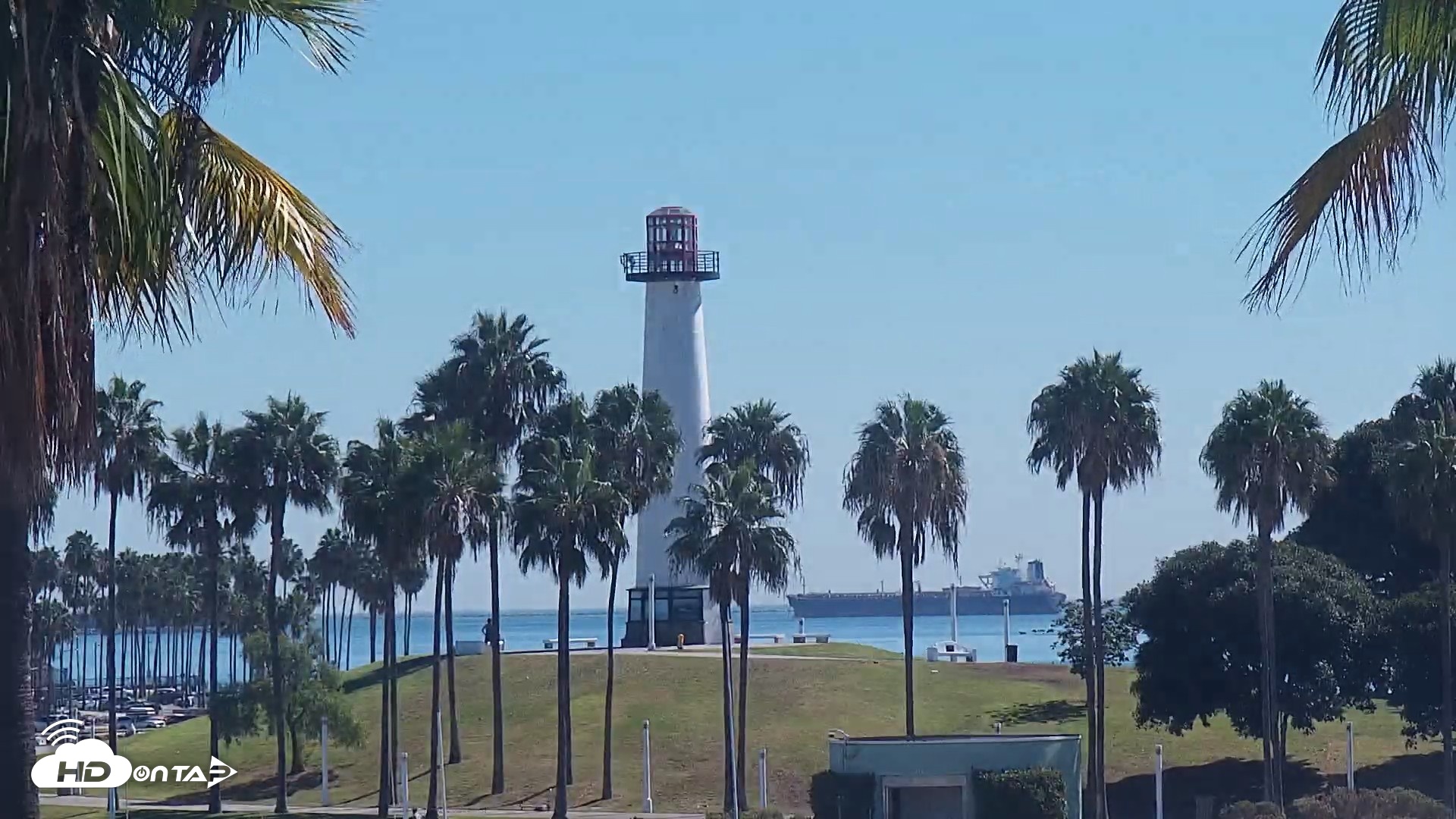 Snapshot of Long Beach Harbor Live Webcam taken Oct 15, 2026, 12:50pm PDT