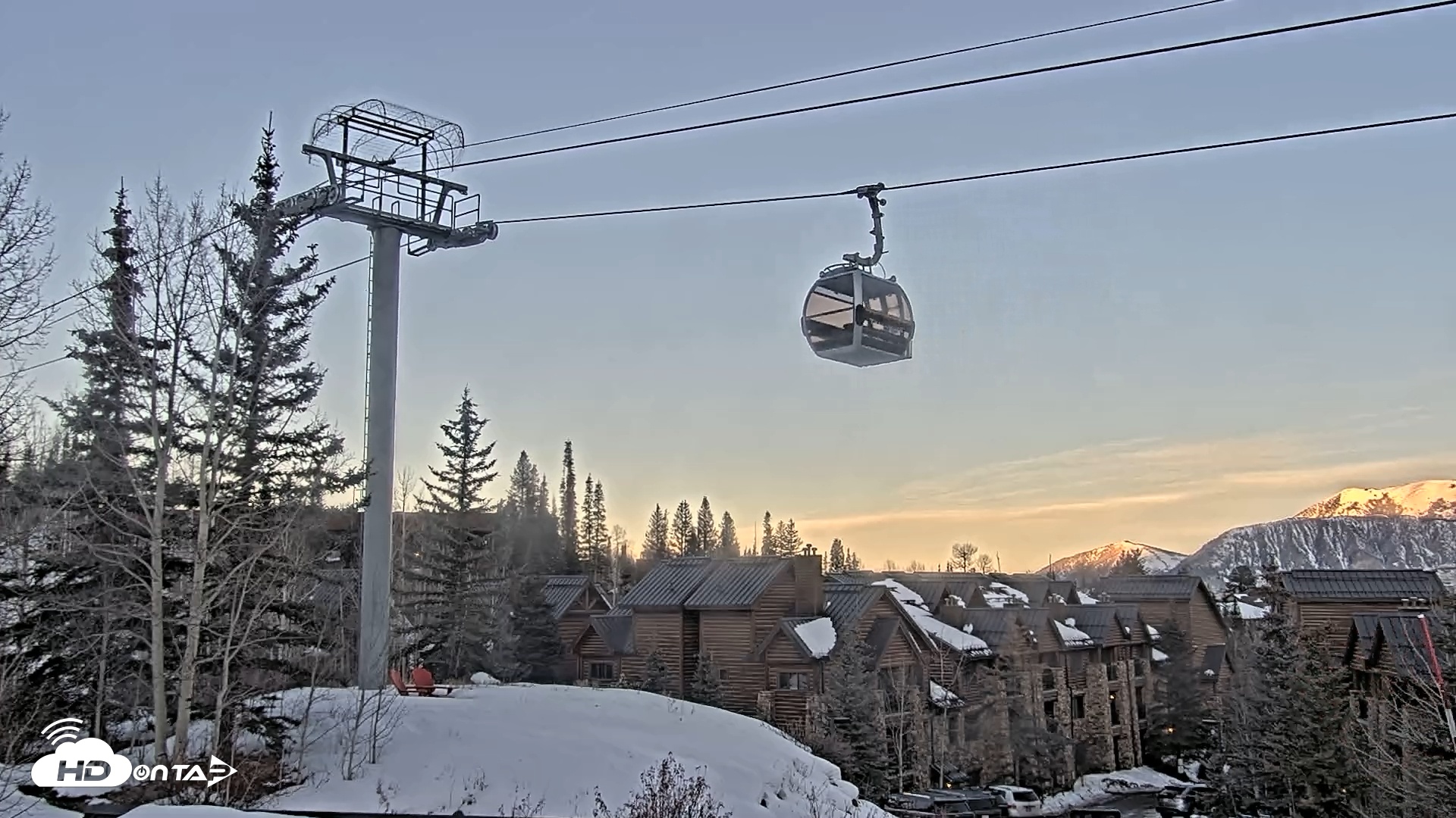 Snapshot of Mountain Lodge Telluride Live Webcam taken Feb 3, 2025, 7:29am MST