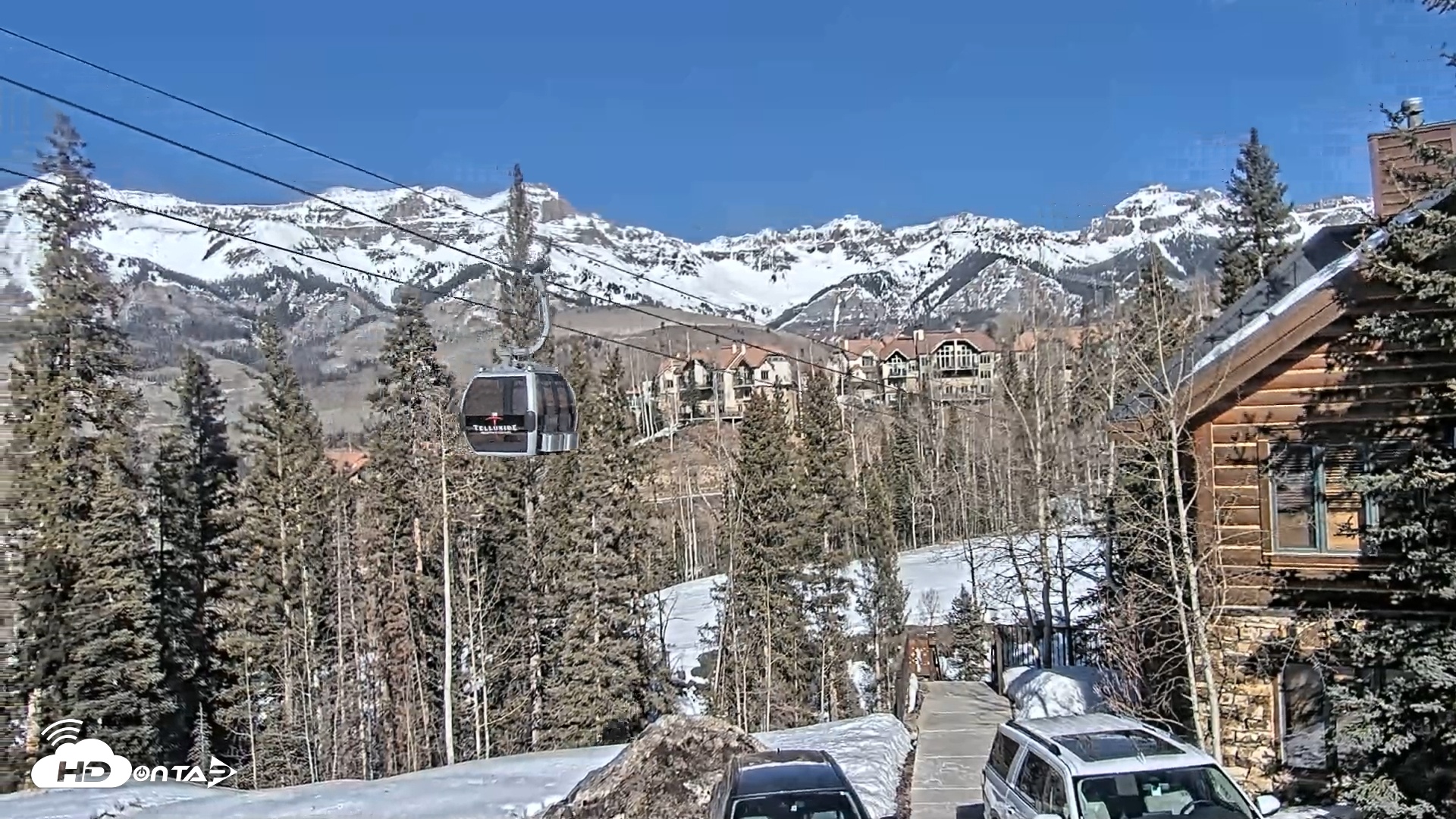 Snapshot of Mountain Lodge Telluride Live Webcam taken Feb 7, 2025, 2:11pm MST