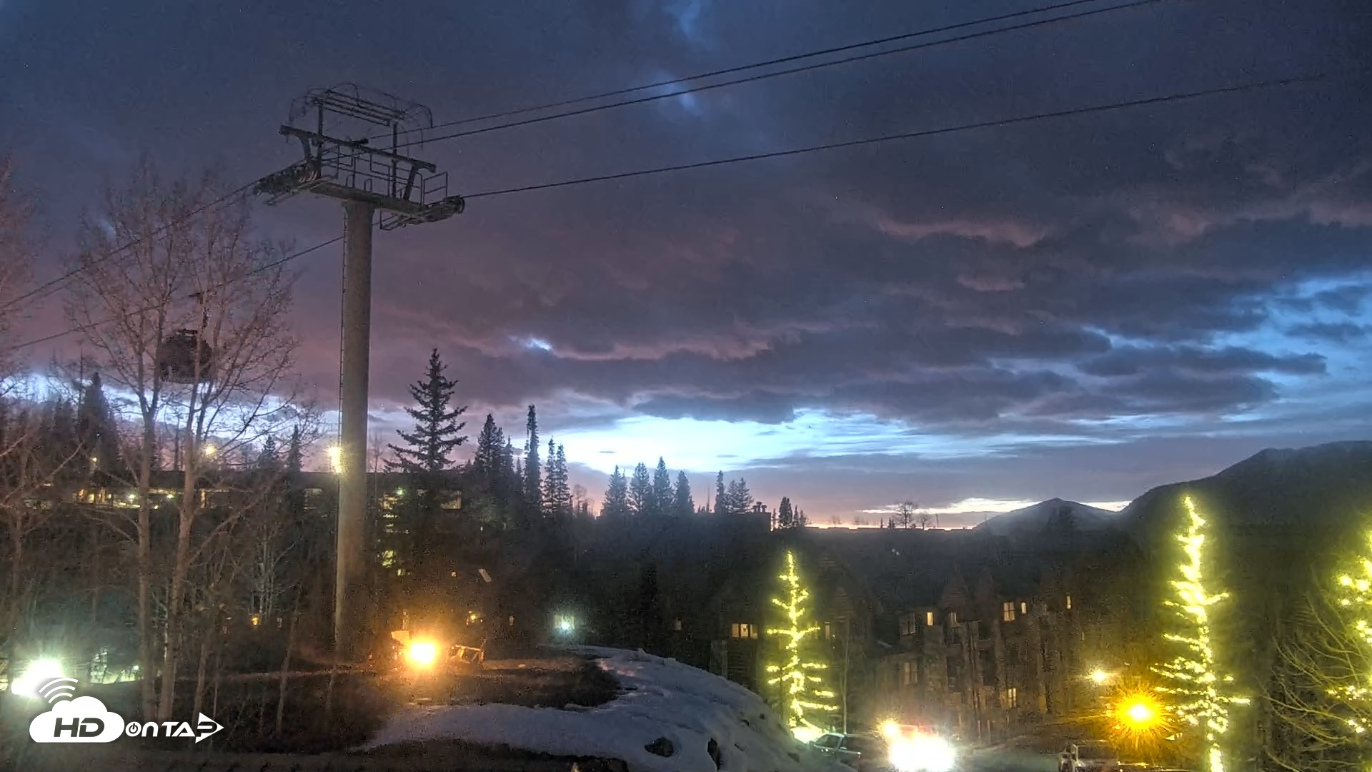 Snapshot of Mountain Lodge Telluride Live Webcam taken Mar 14, 2026, 7:49pm MDT