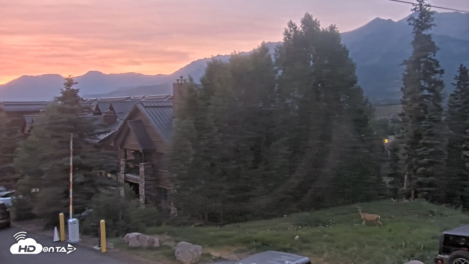 Snapshot of Mountain Lodge Telluride Live Webcam taken Jul 11, 2025, 8:57pm MDT
