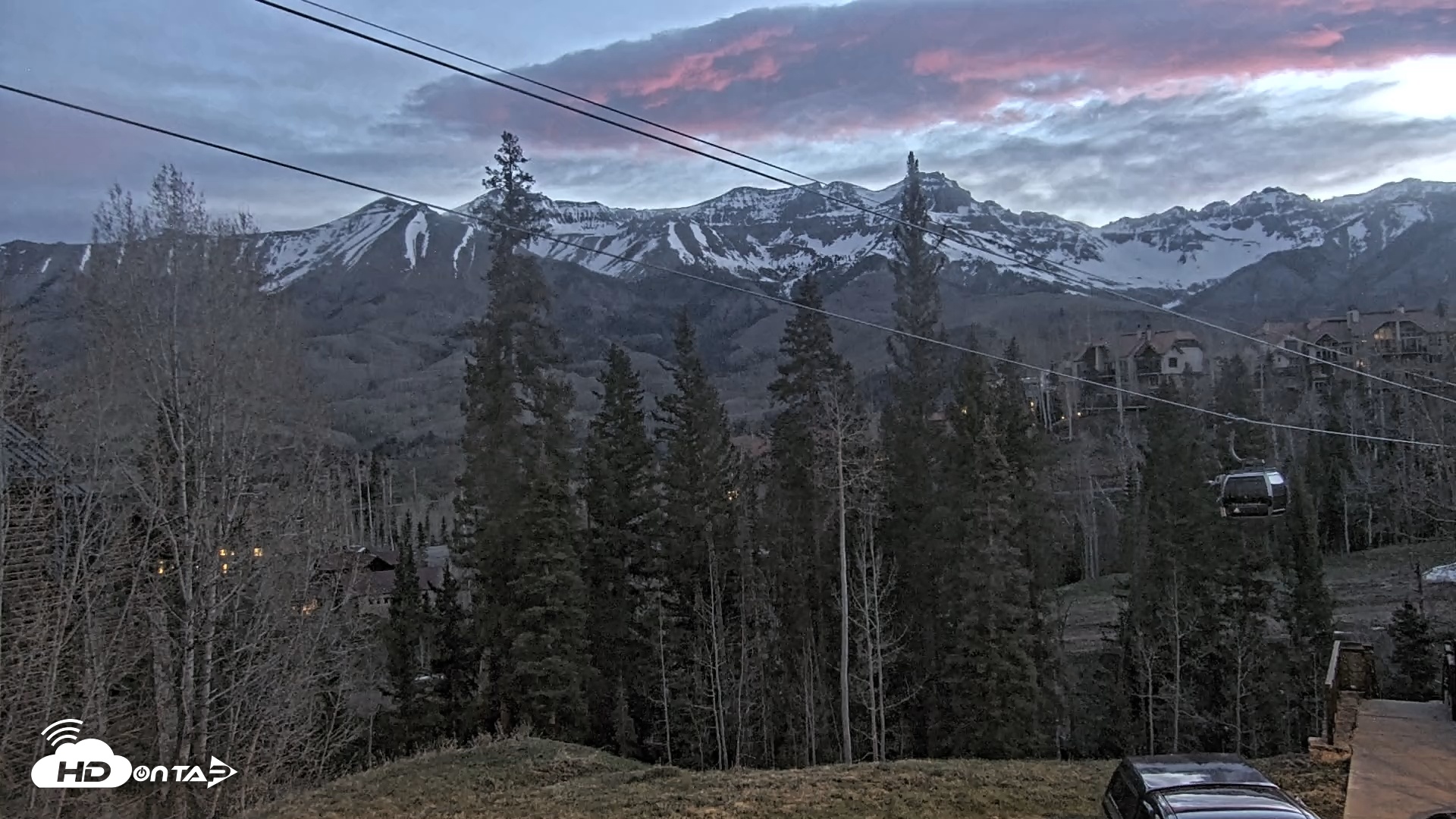 Snapshot of Mountain Lodge Telluride Live Webcam taken May 13, 2025, 5:35am MDT