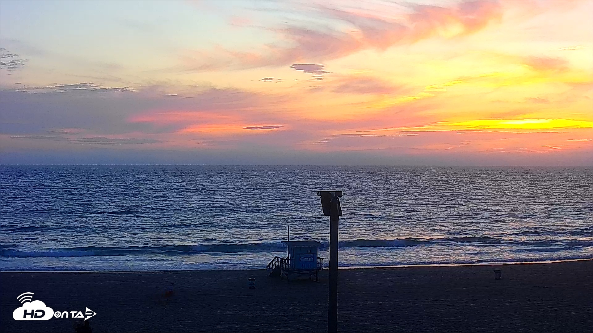 Snapshot of El Porto - Manhattan Beach Live Surf Webcam taken Mar 28, 2026, 7:18pm PDT