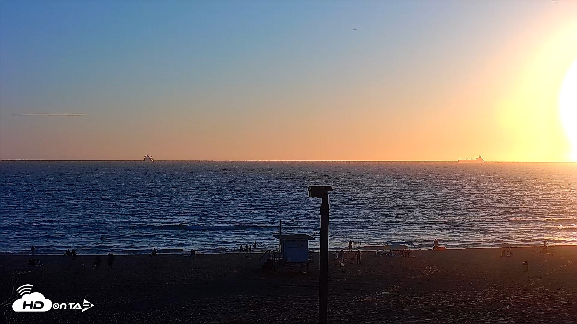 Snapshot of El Porto - Manhattan Beach Live Surf Webcam taken Aug 22, 2026, 7:12pm PDT