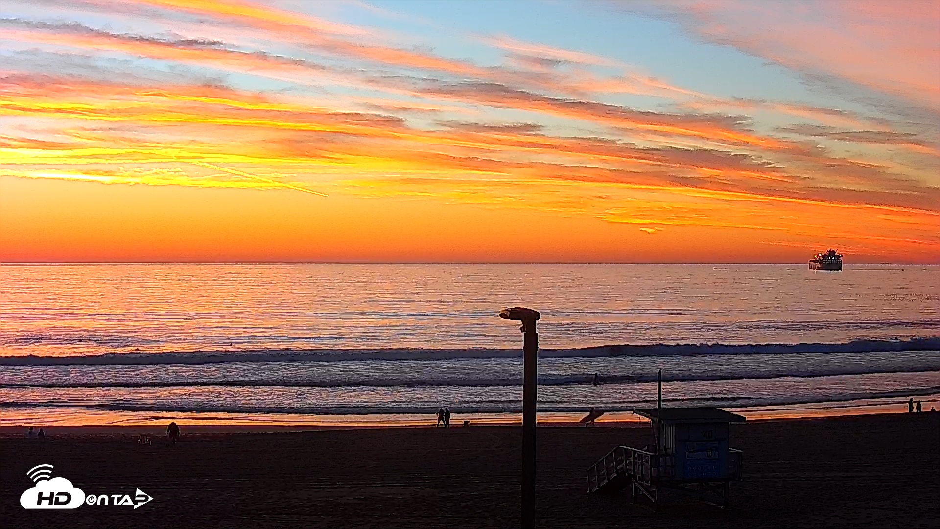 Snapshot of El Porto - Manhattan Beach Live Surf Webcam taken Jan 16, 2026, 5:19pm PST