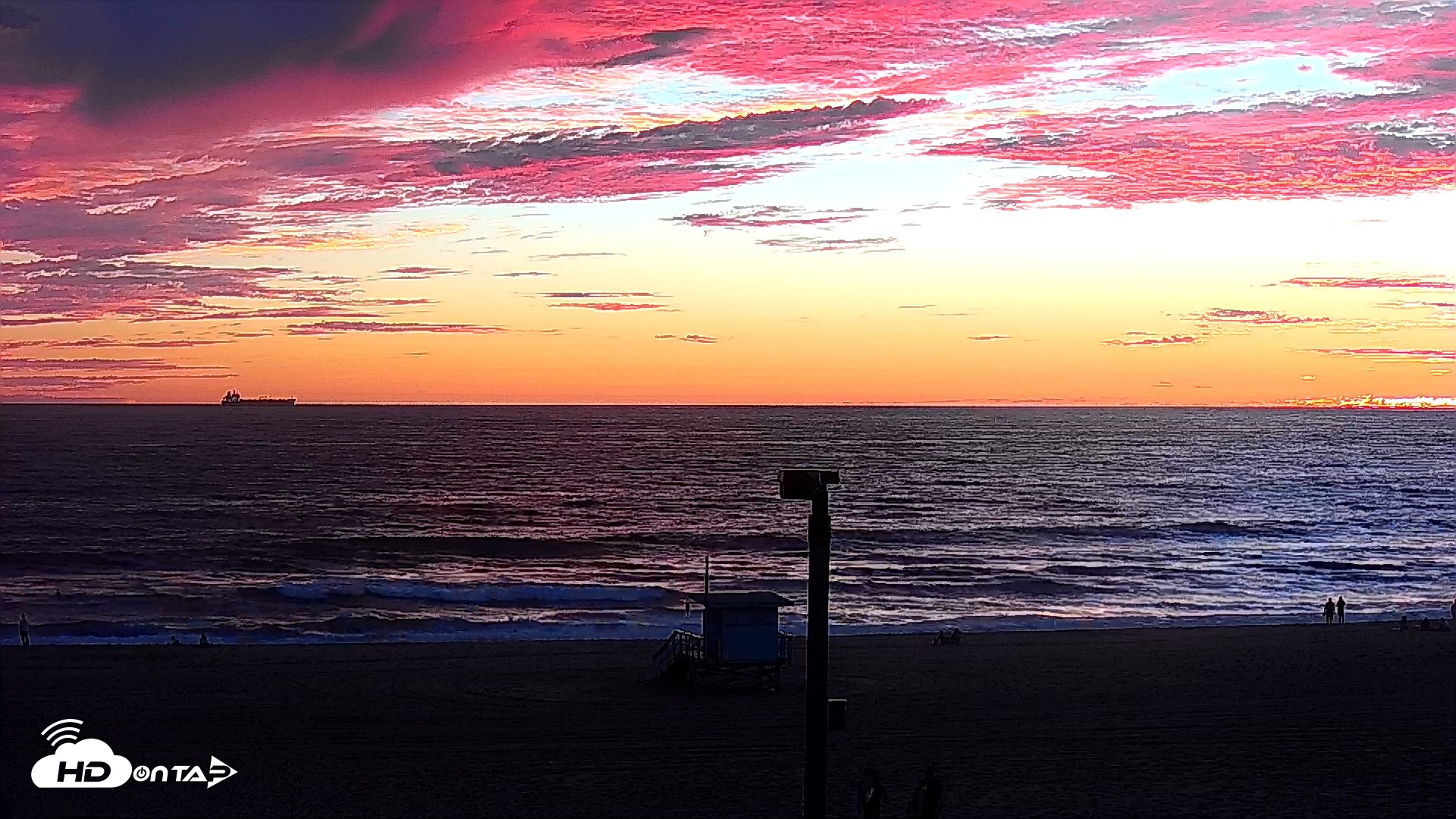 Snapshot of El Porto - Manhattan Beach Live Surf Webcam taken Sep 7, 2026, 7:22pm PDT