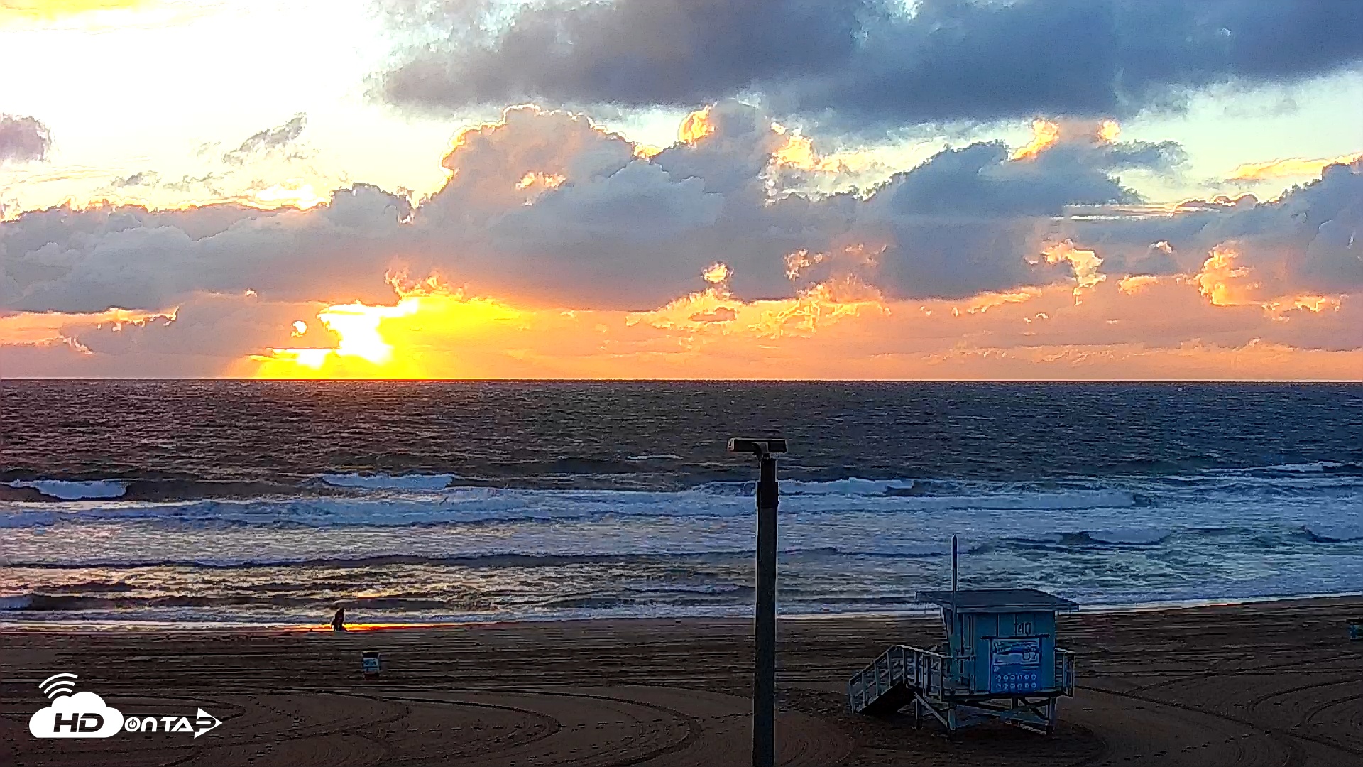 Snapshot of El Porto - Manhattan Beach Live Surf Webcam taken Feb 16, 2026, 5:29pm PST