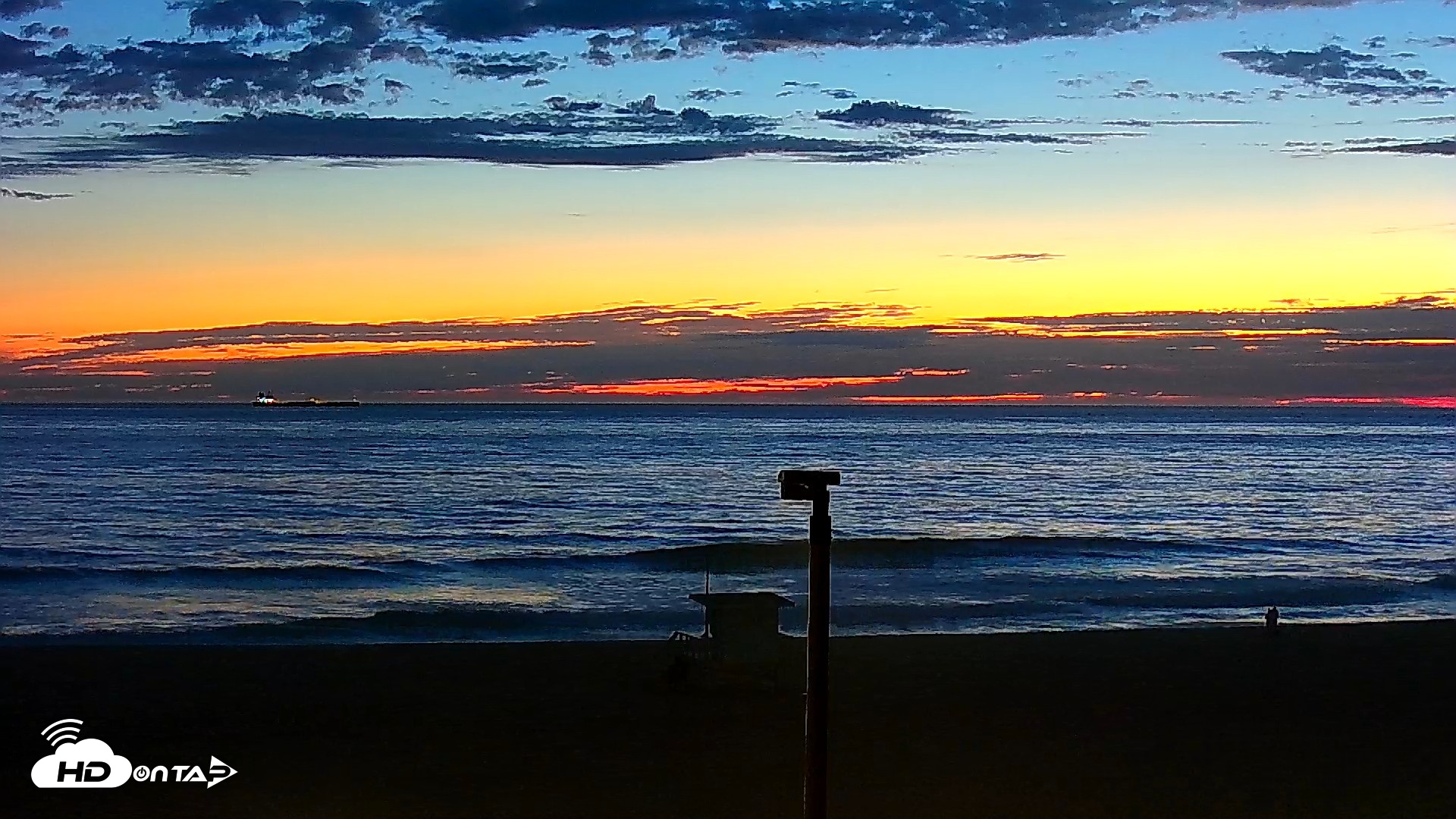 Snapshot of El Porto - Manhattan Beach Live Surf Webcam taken Sep 8, 2026, 7:39pm PDT