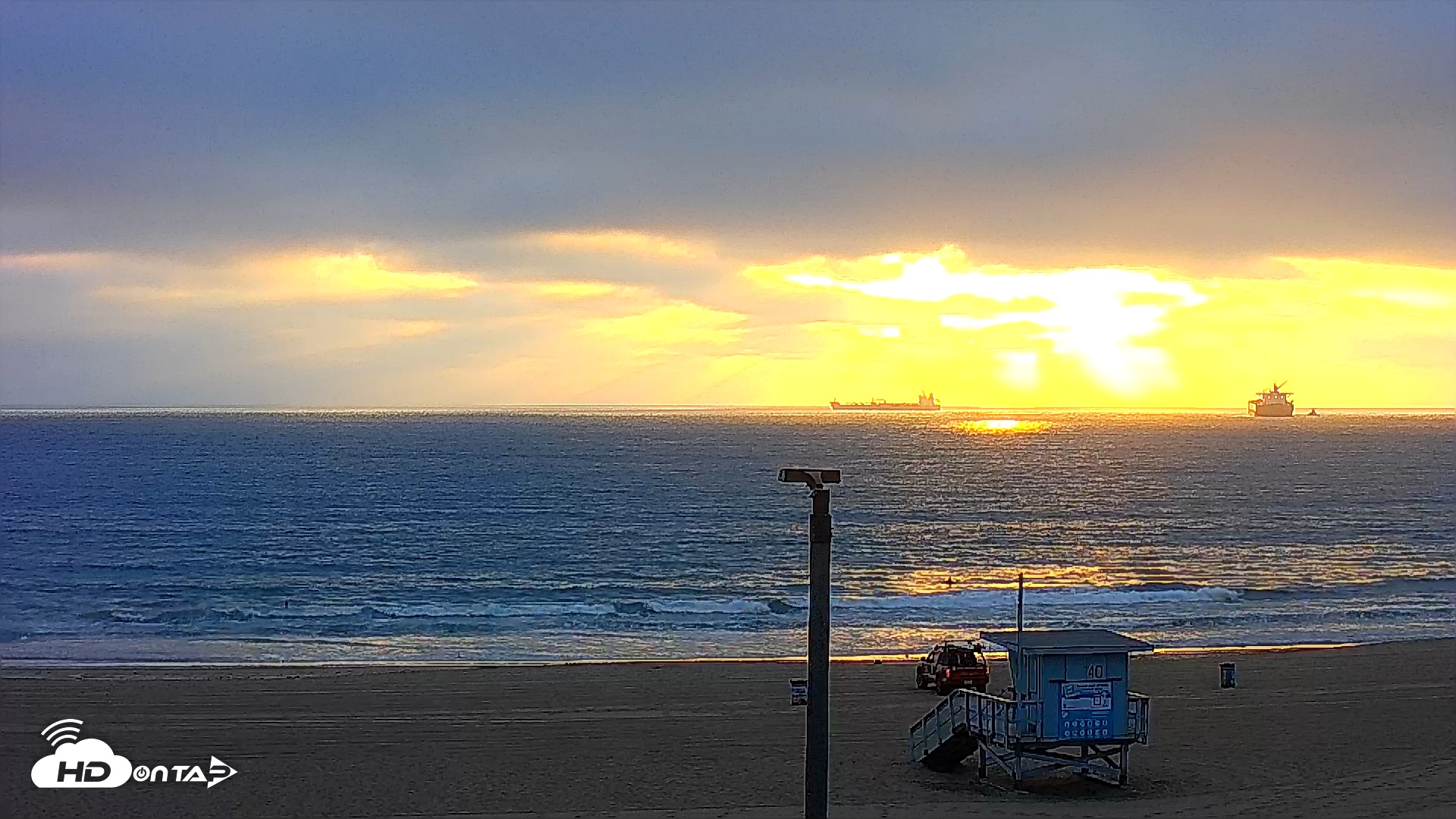 Snapshot of El Porto - Manhattan Beach Live Surf Webcam taken Mar 23, 2026, 6:46pm PDT