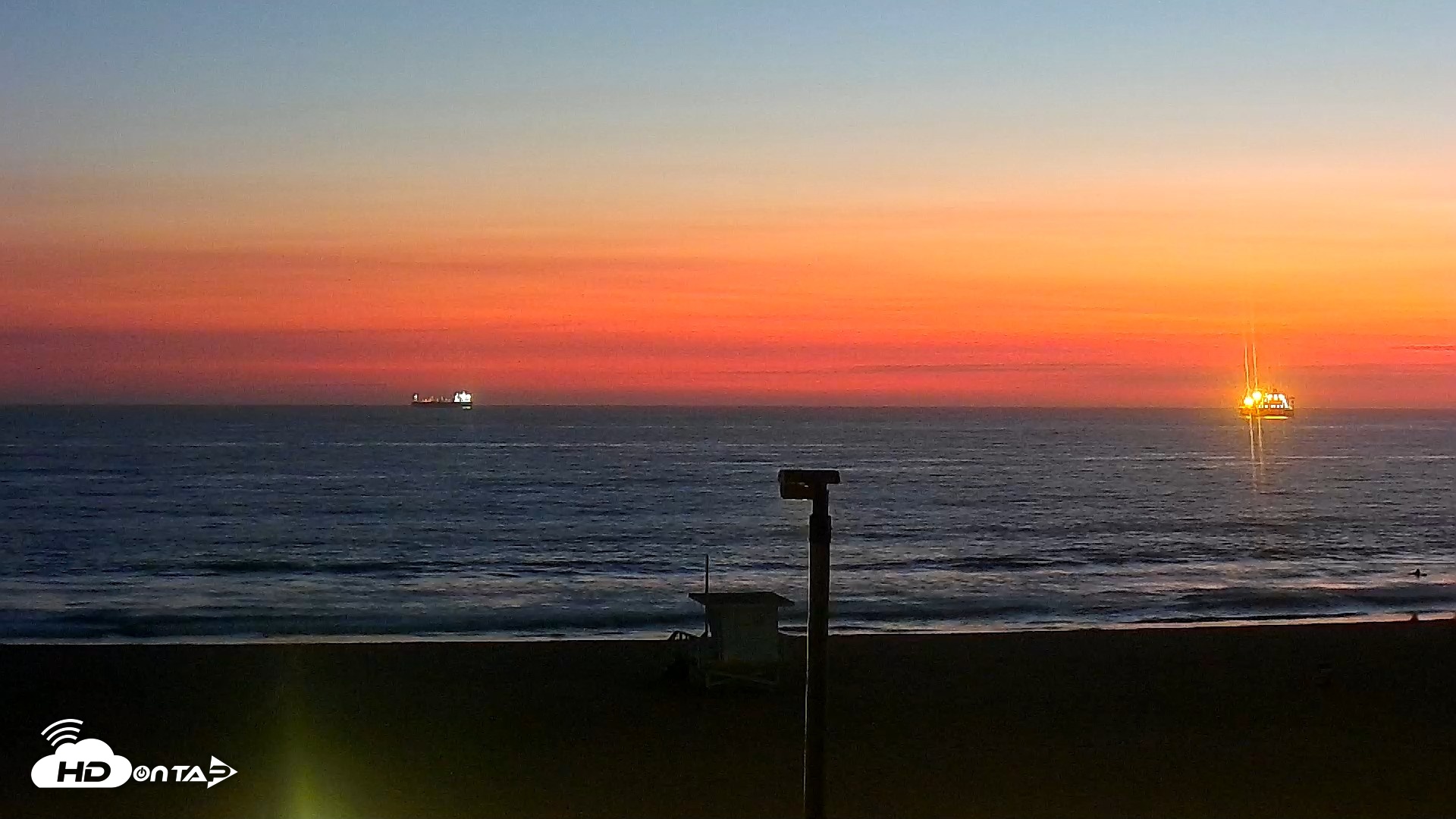 Snapshot of El Porto - Manhattan Beach Live Surf Webcam taken Aug 21, 2026, 8:09pm PDT