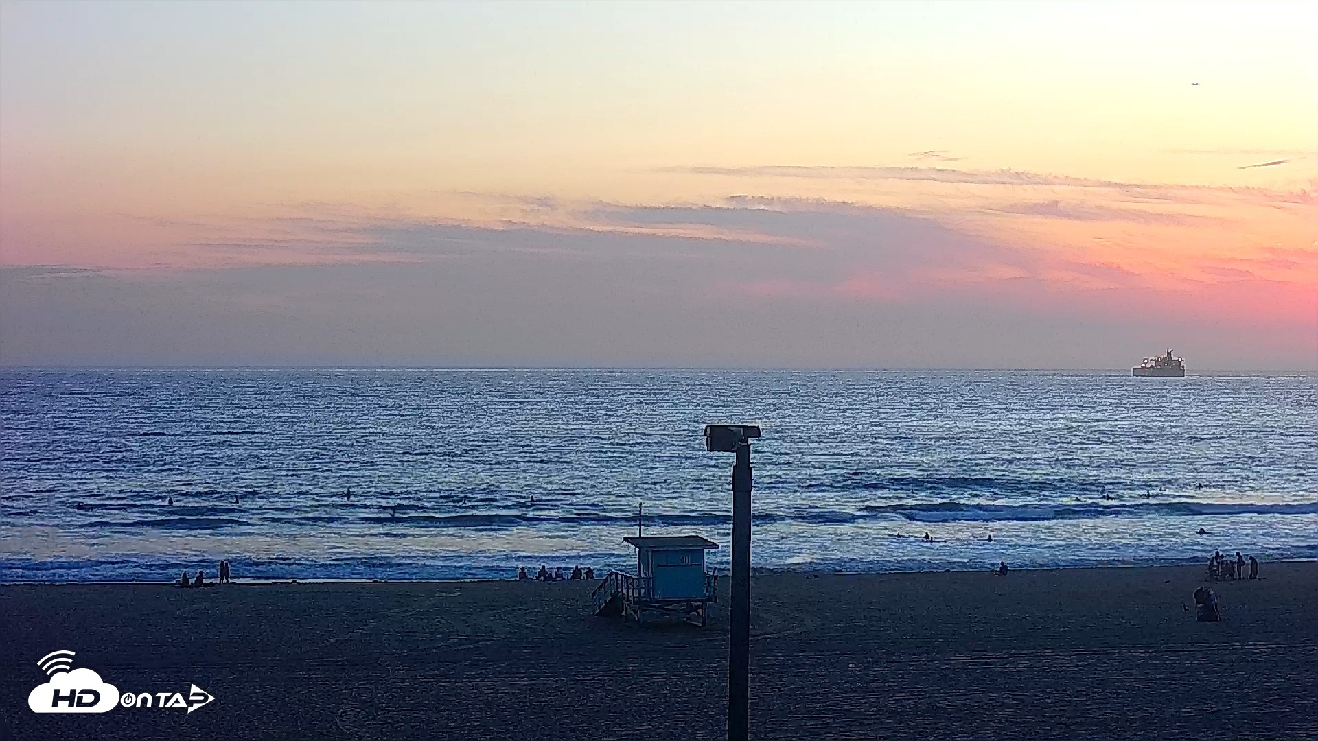 Snapshot of El Porto - Manhattan Beach Live Surf Webcam taken Aug 28, 2026, 7:32pm PDT