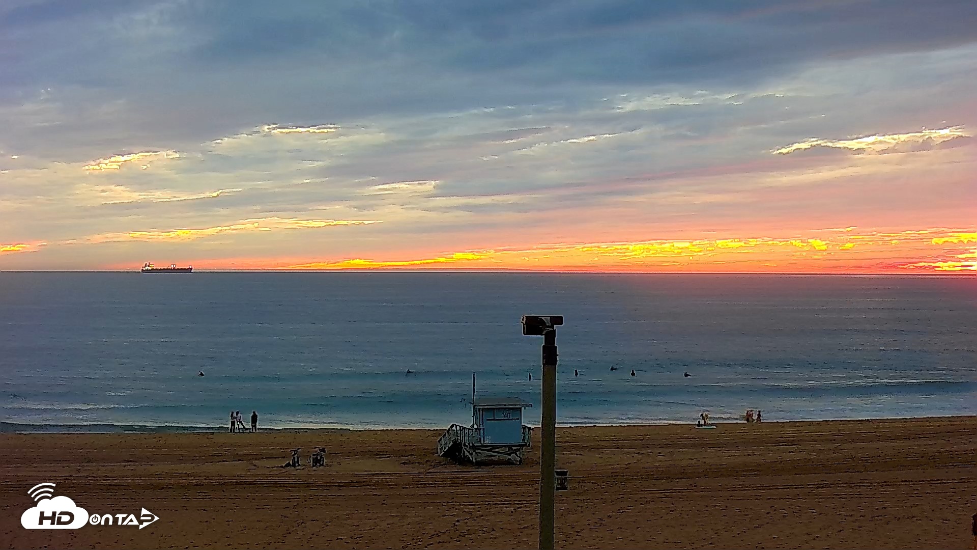 Snapshot of El Porto - Manhattan Beach Live Surf Webcam taken Sep 6, 2026, 7:26pm PDT