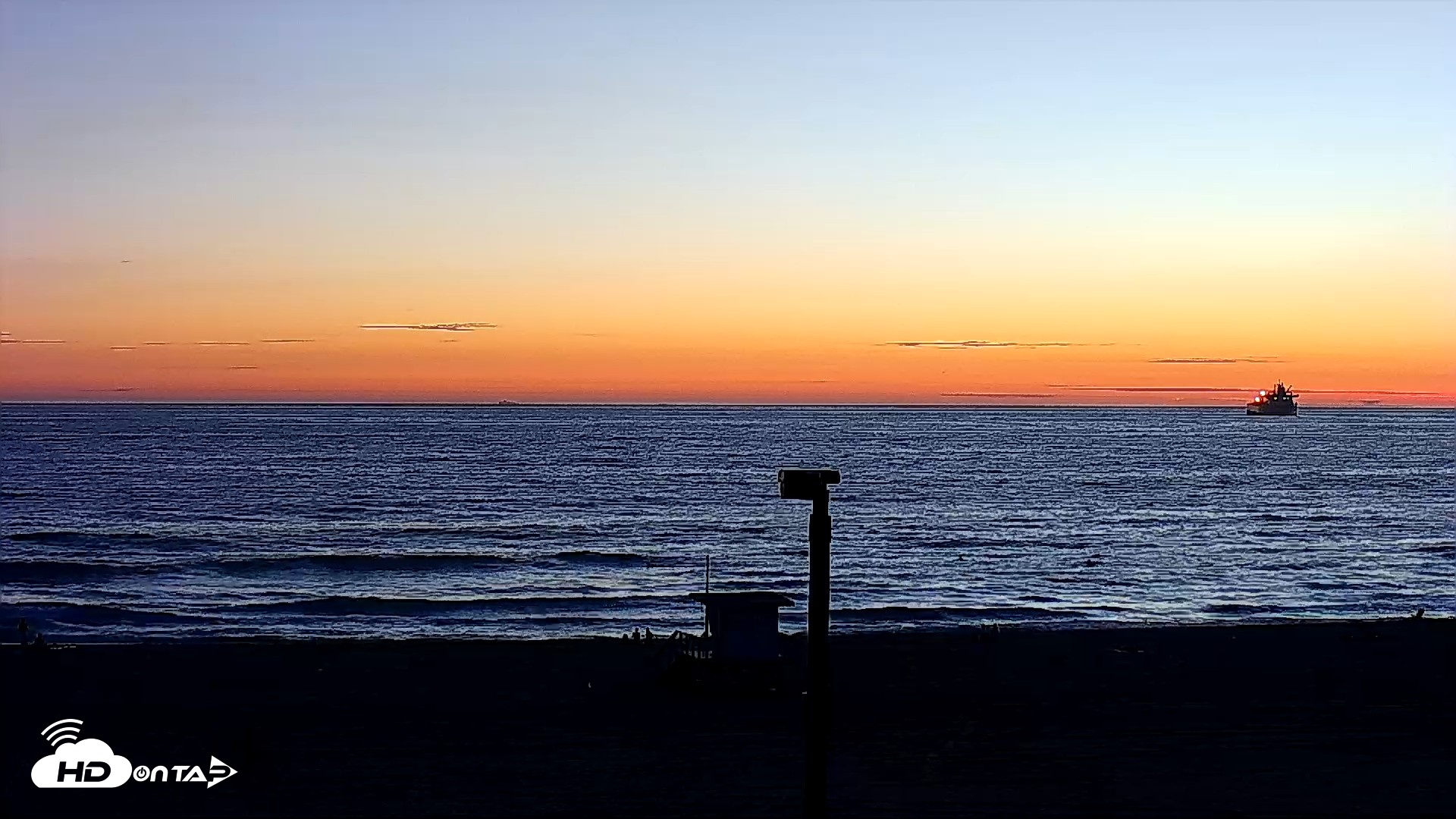 Snapshot of El Porto - Manhattan Beach Live Surf Webcam taken Sep 9, 2026, 7:25pm PDT