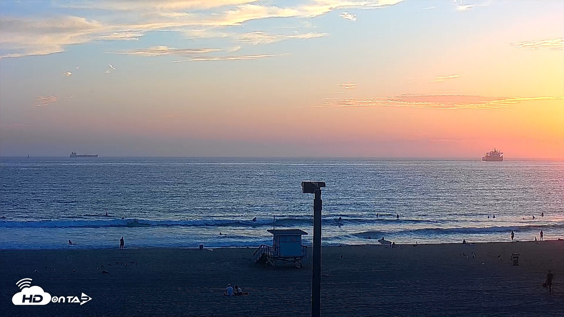 Snapshot of El Porto - Manhattan Beach Live Surf Webcam taken Aug 26, 2026, 7:24pm PDT