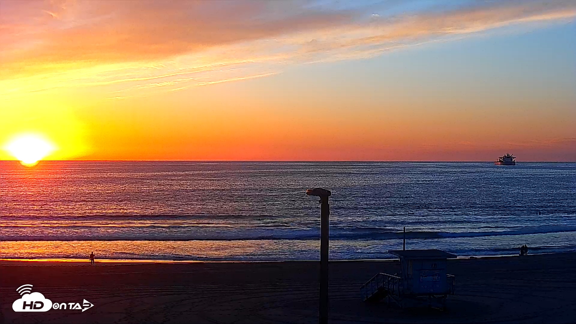 Snapshot of El Porto - Manhattan Beach Live Surf Webcam taken Jan 28, 2026, 5:20pm PST