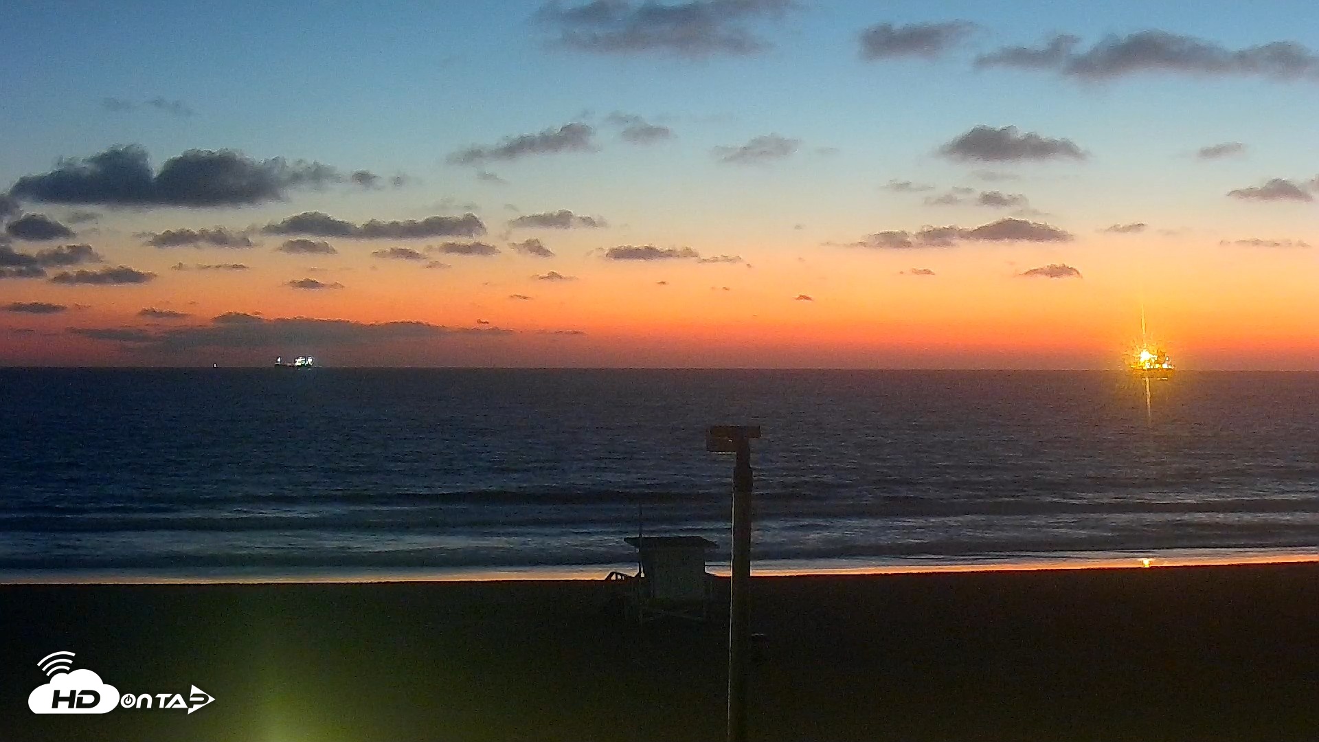 Snapshot of El Porto - Manhattan Beach Live Surf Webcam taken Sep 3, 2026, 7:55pm PDT