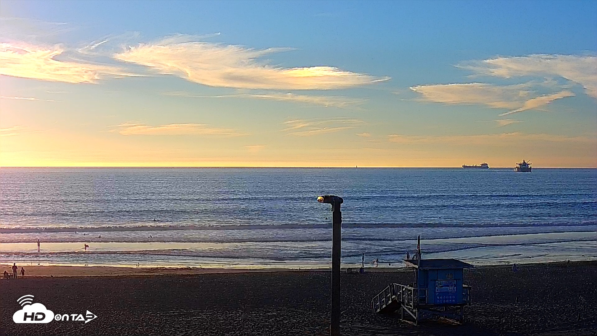 Snapshot of El Porto - Manhattan Beach Live Surf Webcam taken Jan 19, 2026, 4:37pm PST