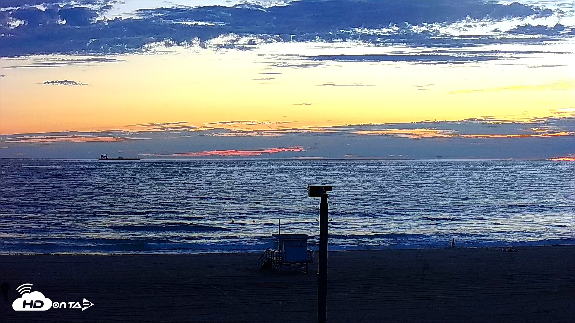 Snapshot of El Porto - Manhattan Beach Live Surf Webcam taken Sep 8, 2026, 7:20pm PDT