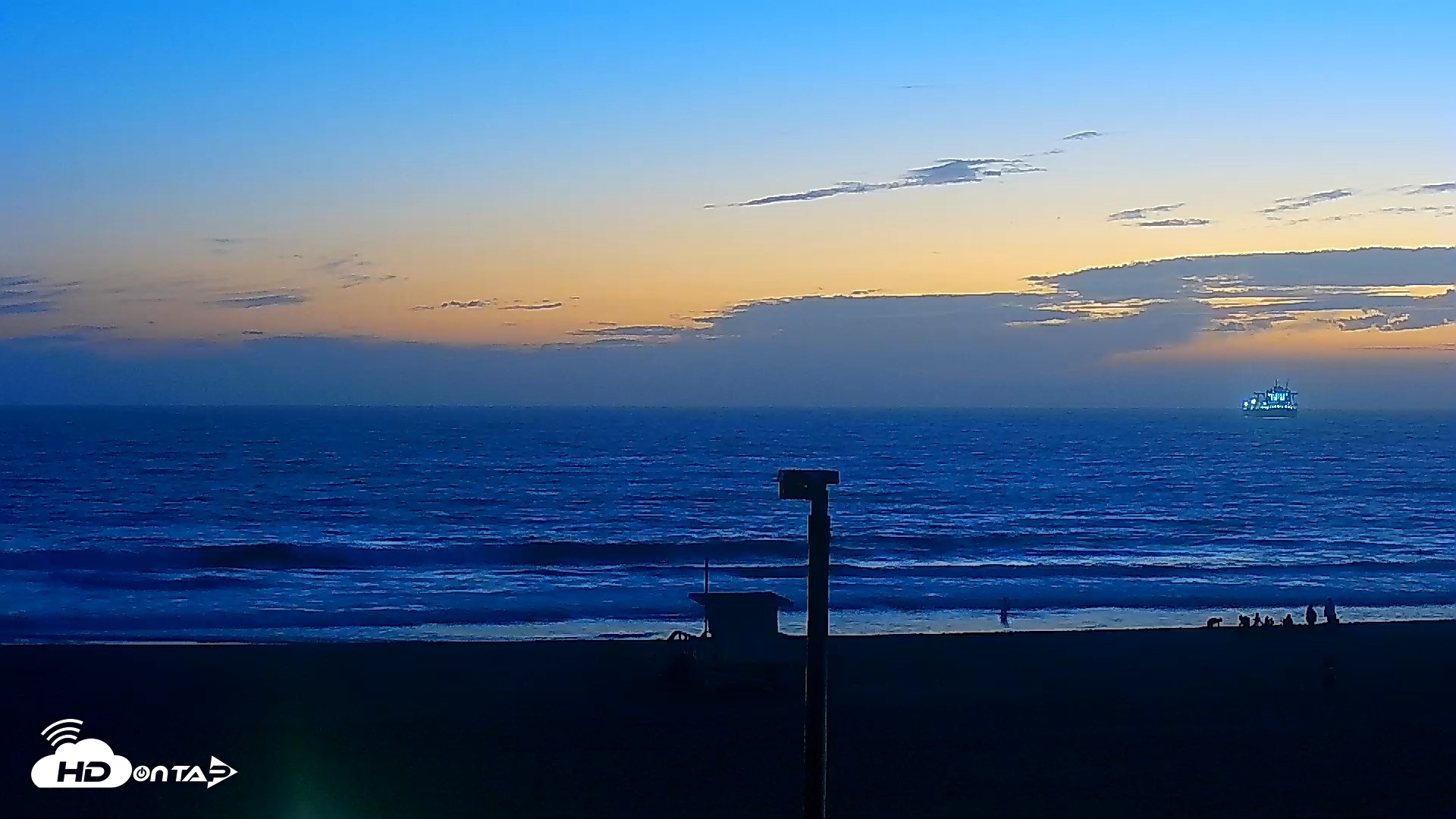 Snapshot of El Porto - Manhattan Beach Live Surf Webcam taken Aug 29, 2026, 7:52pm PDT