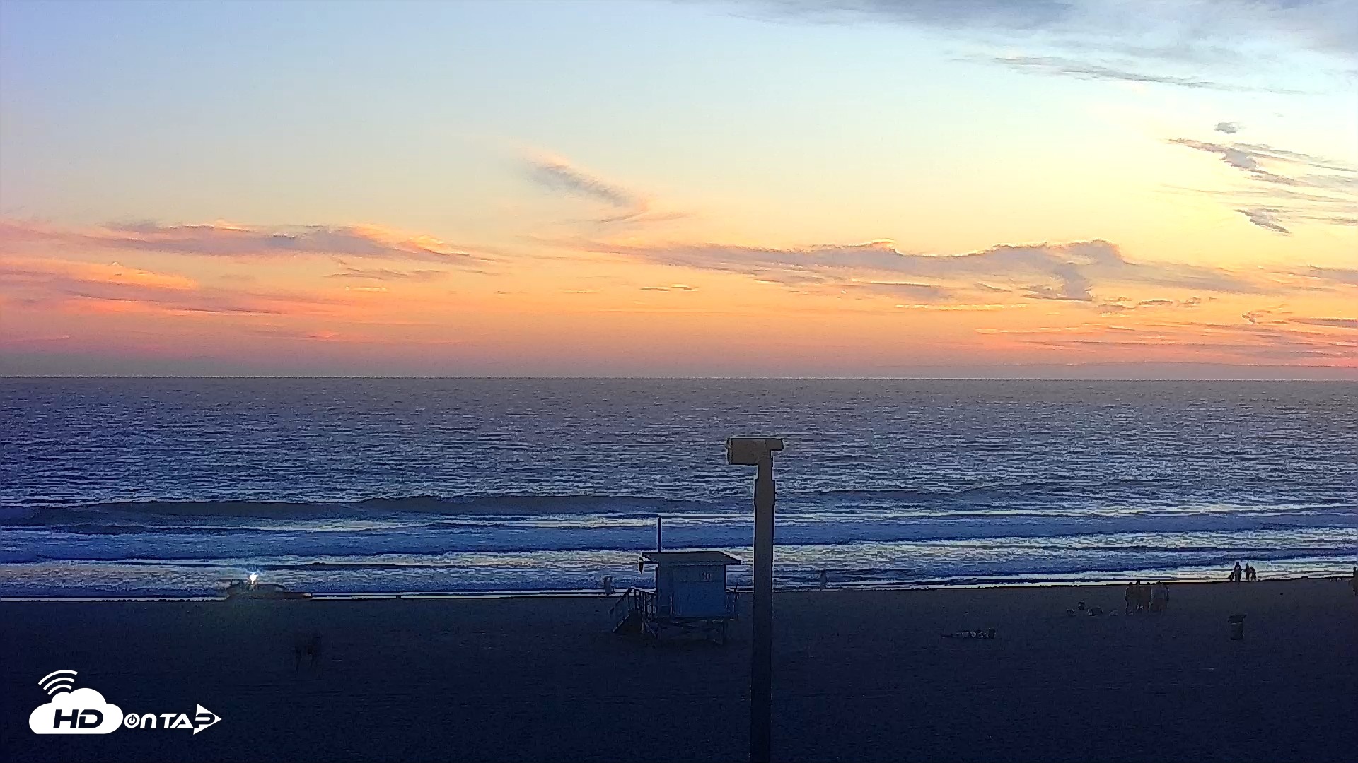 Snapshot of El Porto - Manhattan Beach Live Surf Webcam taken Aug 16, 2026, 7:46pm PDT