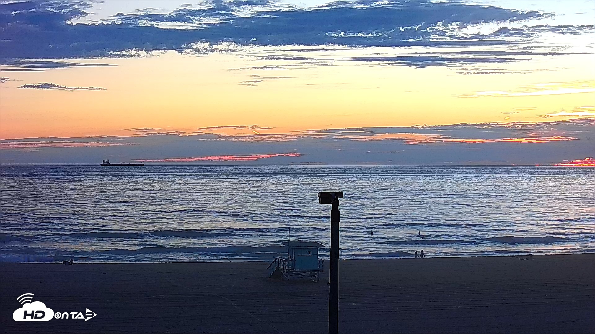 Snapshot of El Porto - Manhattan Beach Live Surf Webcam taken Sep 8, 2026, 7:15pm PDT