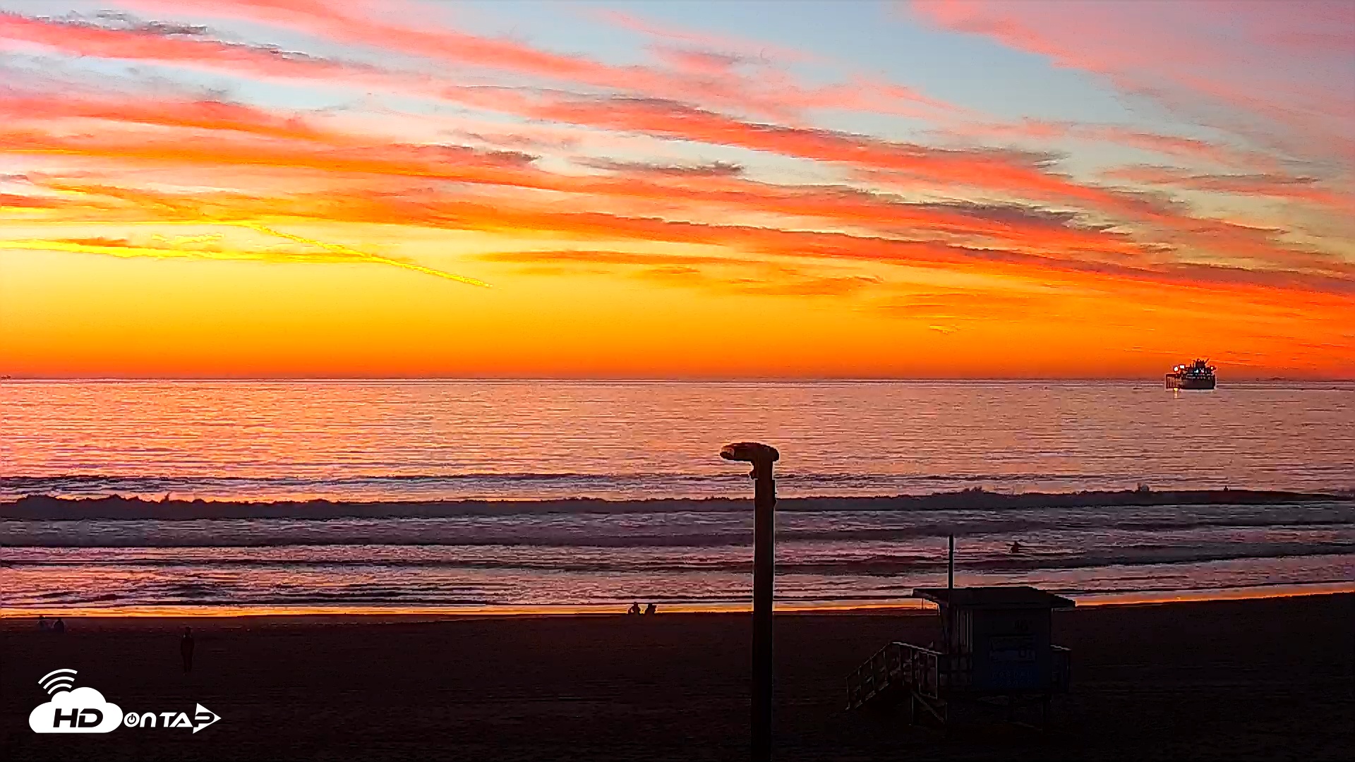 Snapshot of El Porto - Manhattan Beach Live Surf Webcam taken Jan 16, 2026, 5:25pm PST