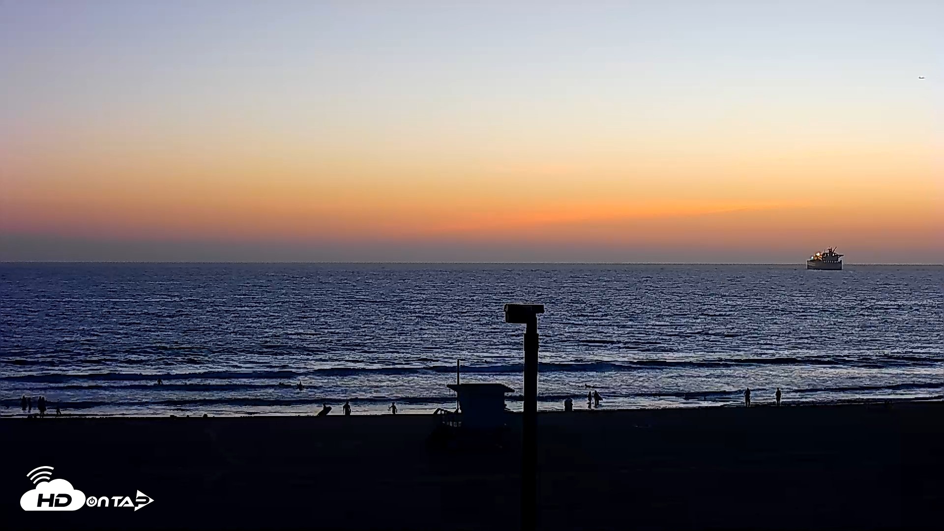 Snapshot of El Porto - Manhattan Beach Live Surf Webcam taken Sep 11, 2026, 7:24pm PDT