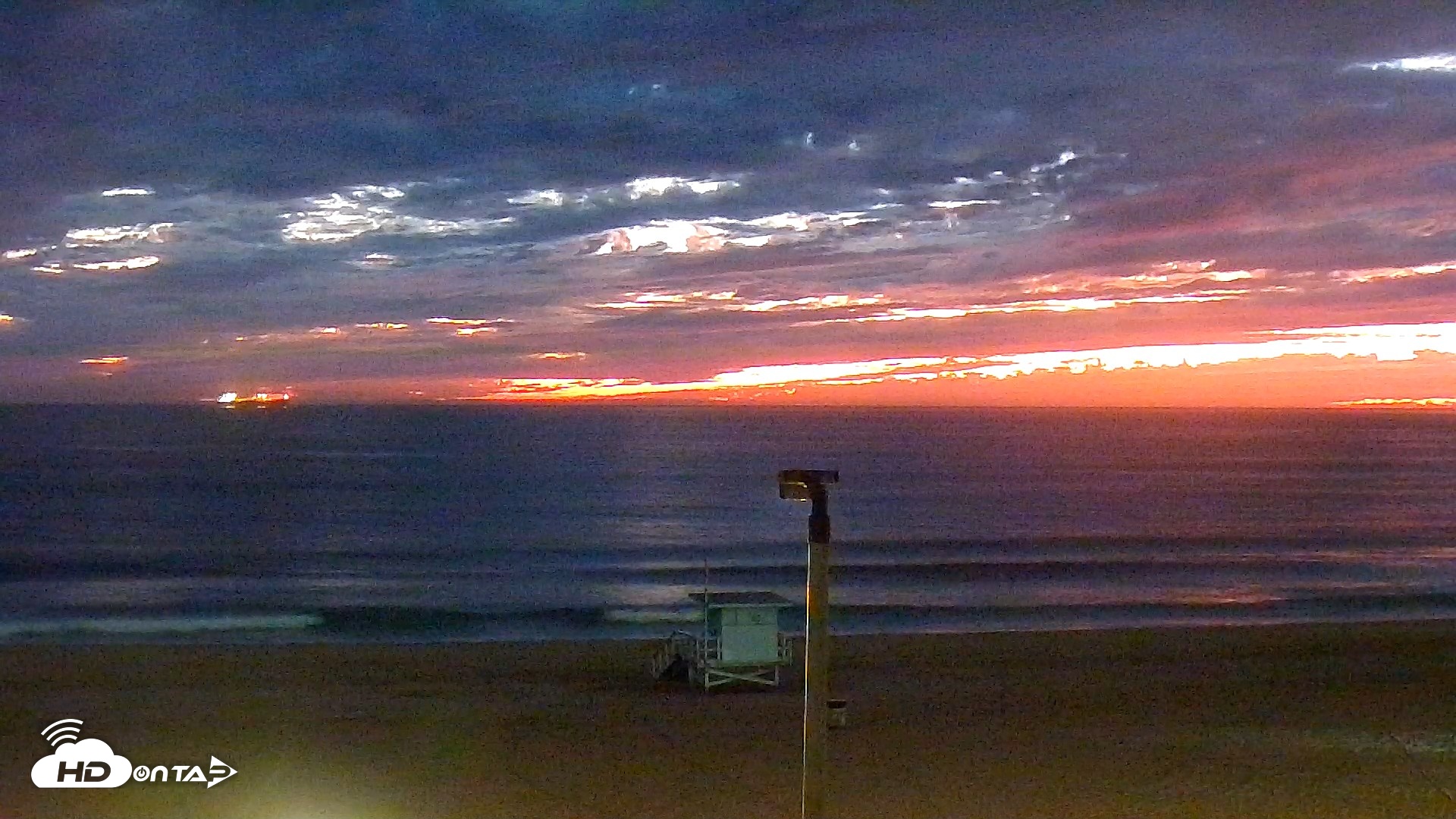 Snapshot of El Porto - Manhattan Beach Live Surf Webcam taken Sep 6, 2026, 7:47pm PDT