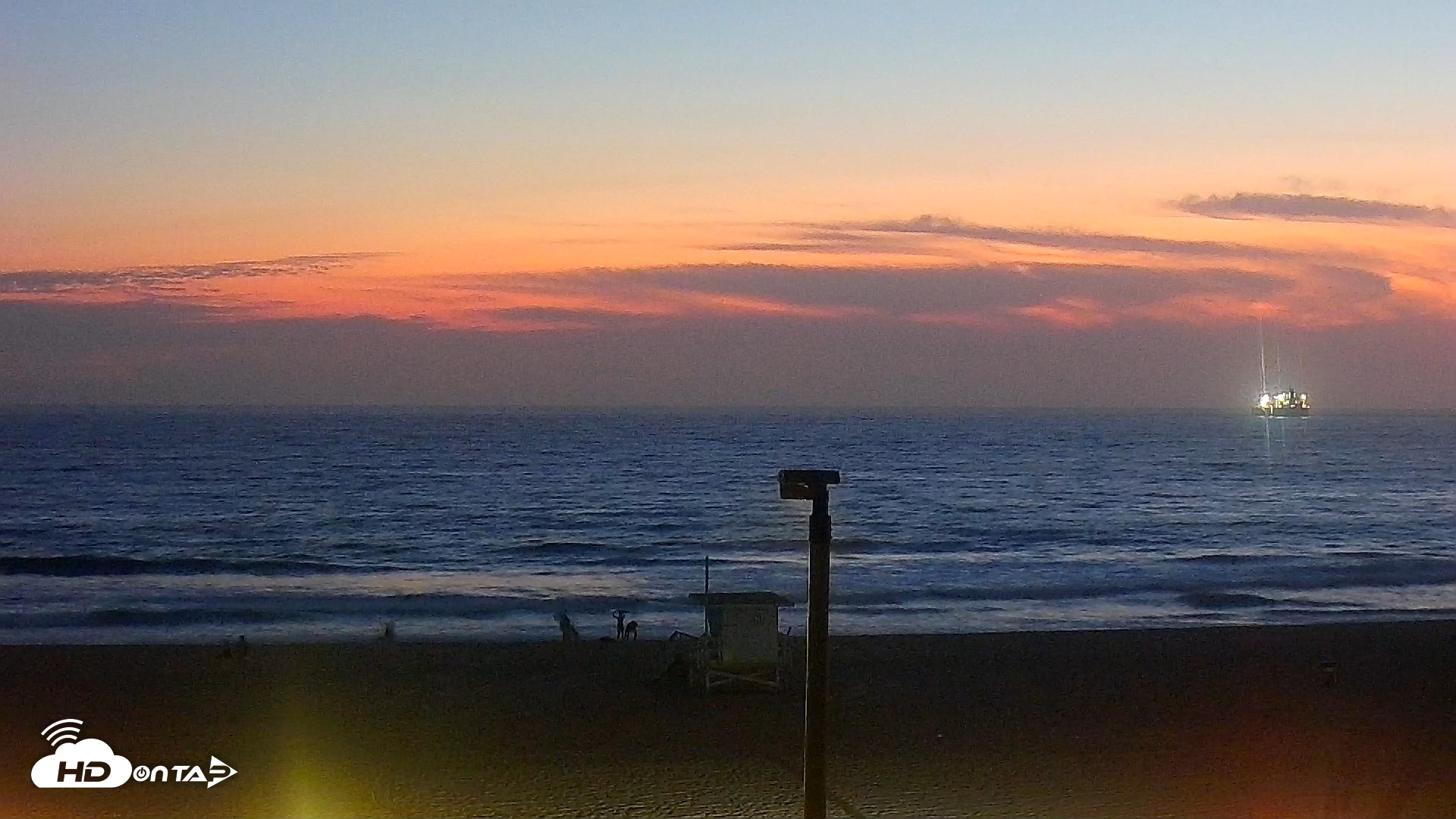 Snapshot of El Porto - Manhattan Beach Live Surf Webcam taken Aug 28, 2026, 7:58pm PDT