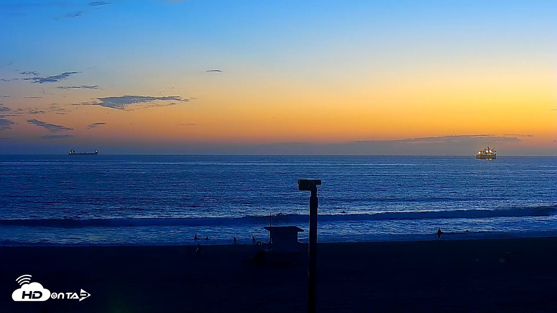Snapshot of El Porto - Manhattan Beach Live Surf Webcam taken Aug 26, 2026, 7:53pm PDT