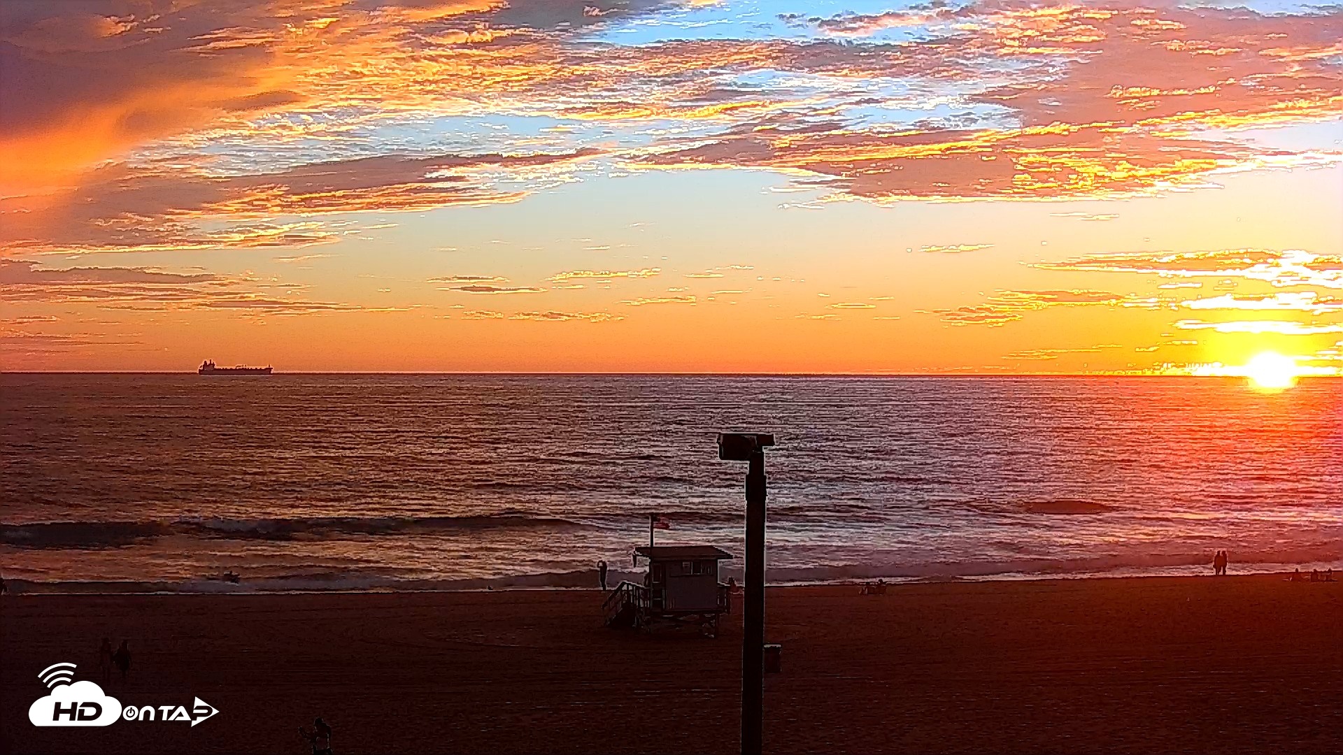 Snapshot of El Porto - Manhattan Beach Live Surf Webcam taken Sep 7, 2026, 7:11pm PDT