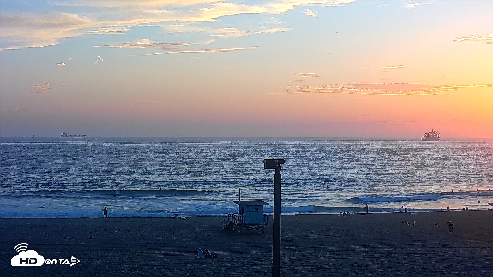 Snapshot of El Porto - Manhattan Beach Live Surf Webcam taken Aug 26, 2026, 7:28pm PDT