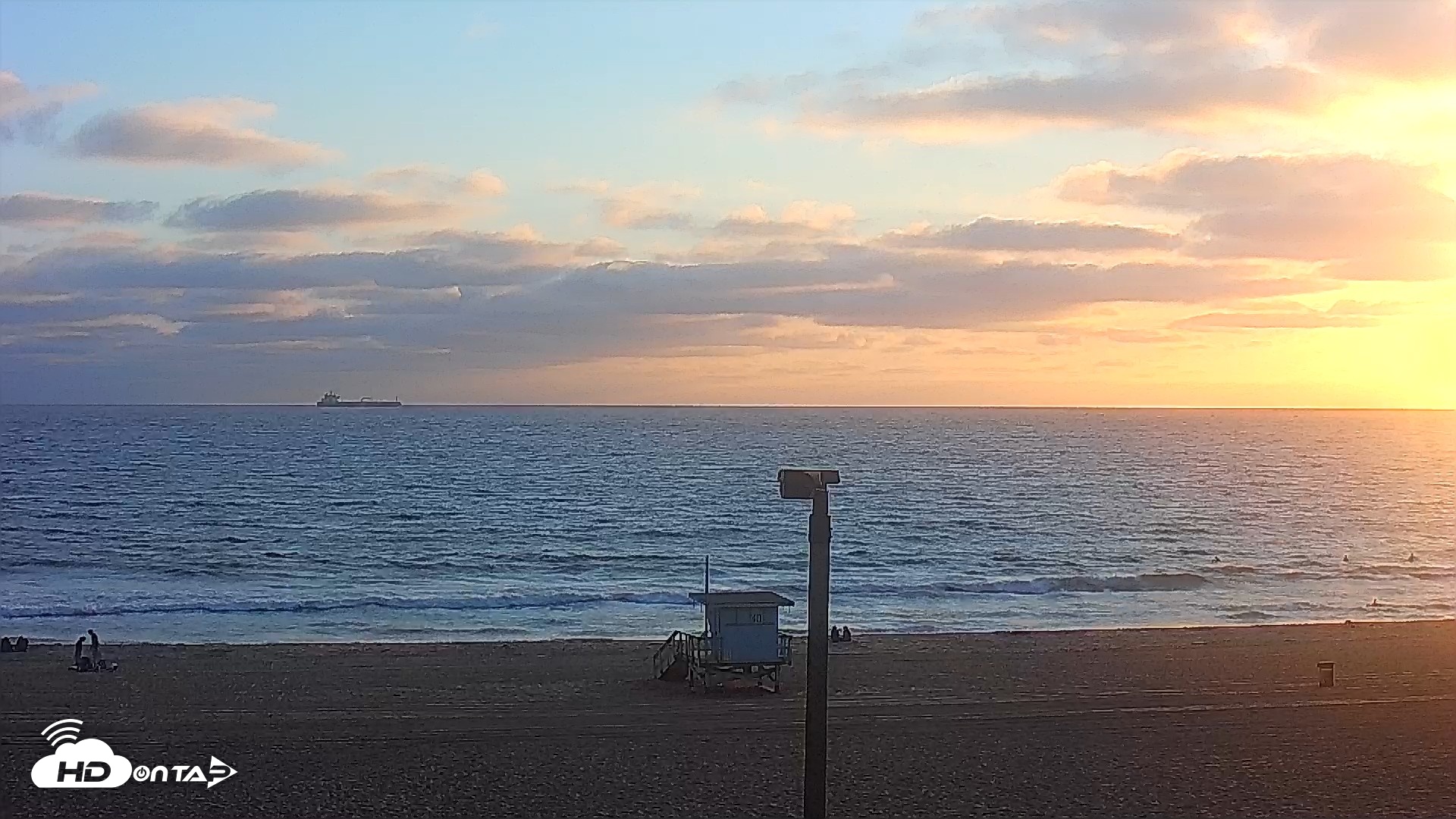 Snapshot of El Porto - Manhattan Beach Live Surf Webcam taken Aug 12, 2026, 7:26pm PDT