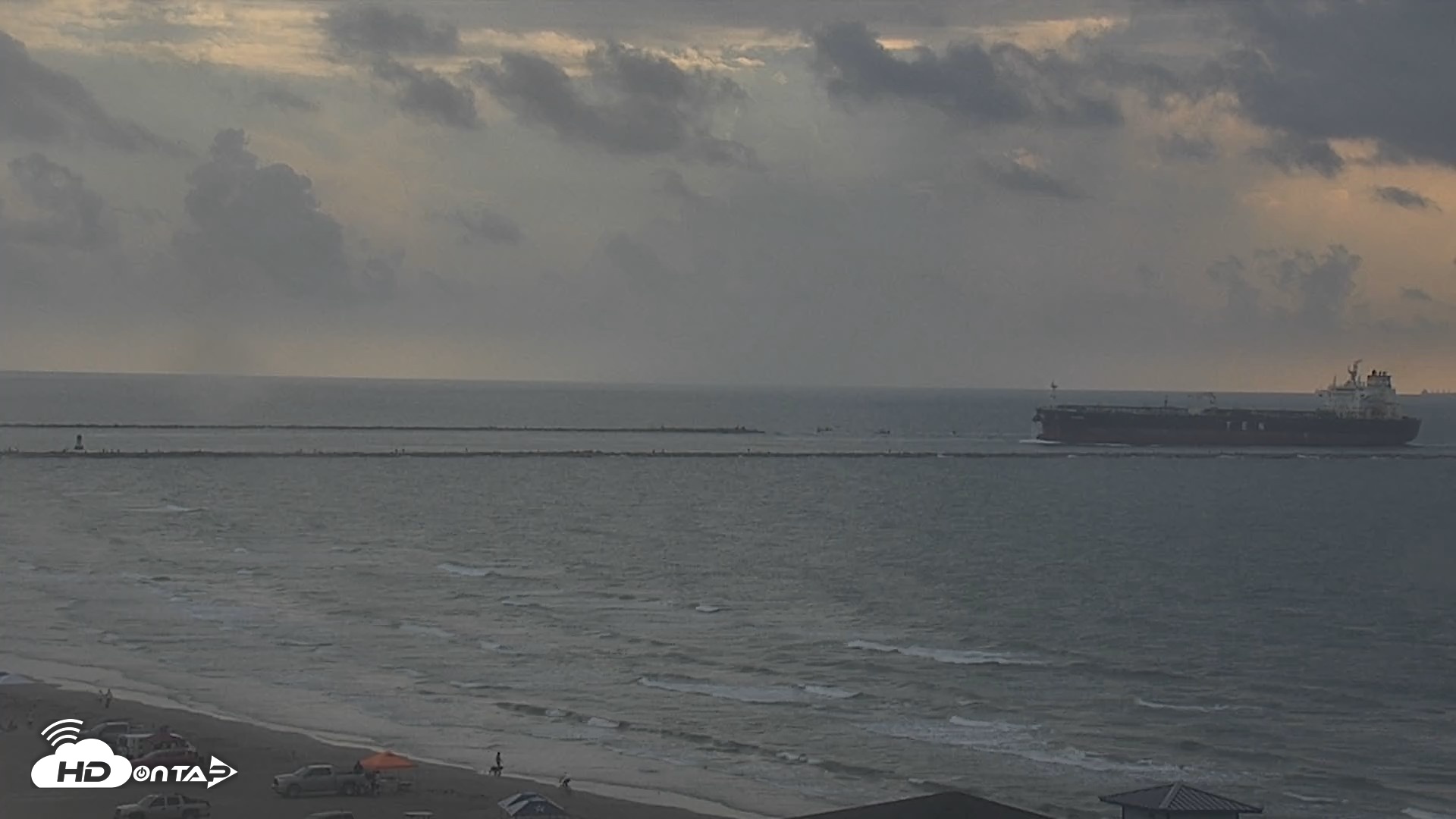 Snapshot of The Dunes - Port Aransas Live Beach Cam taken Sep 5, 2026, 8:34am CDT