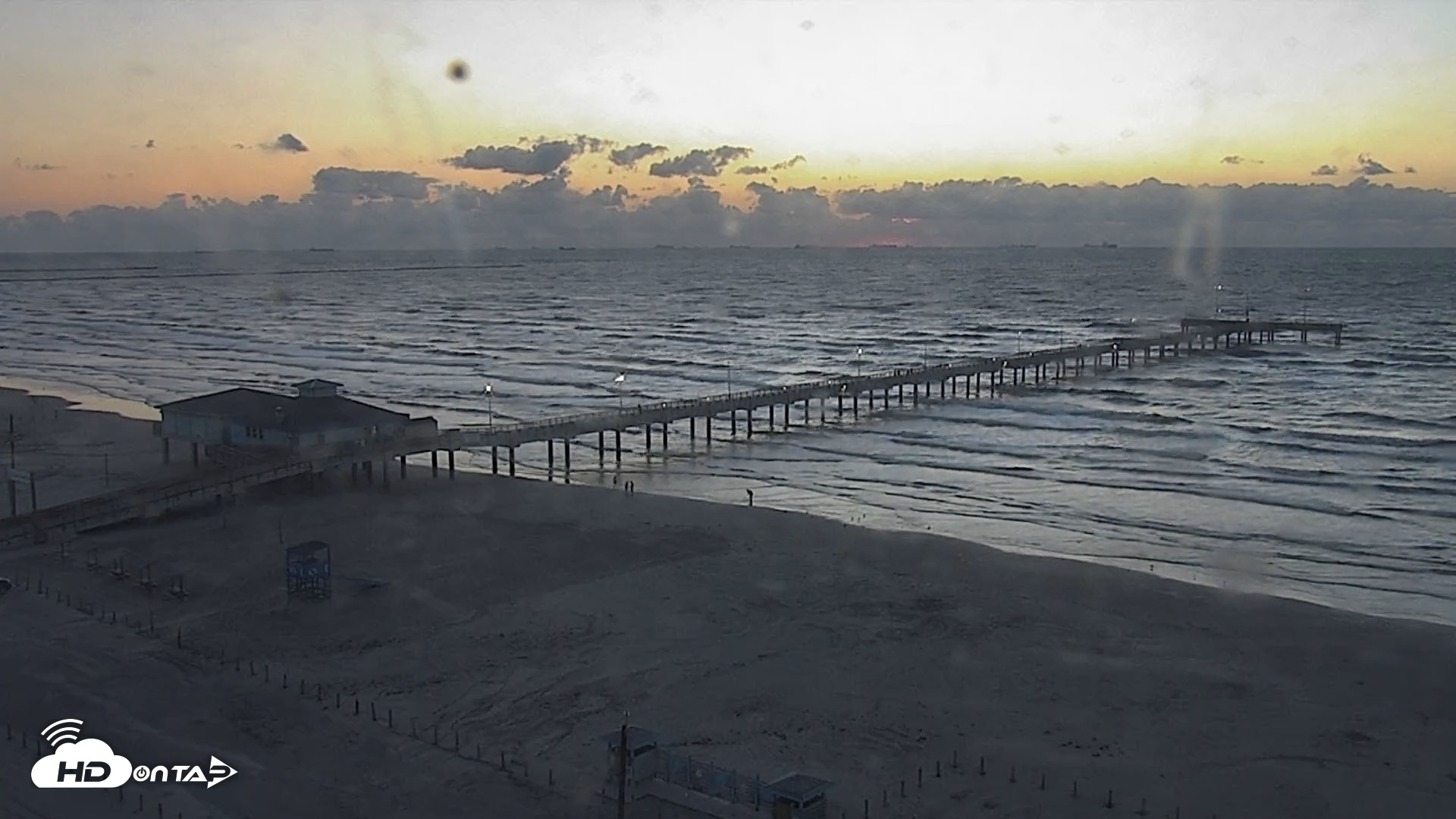 Snapshot of The Dunes - Port Aransas Live Beach Cam taken Oct 15, 2026, 7:26am CDT