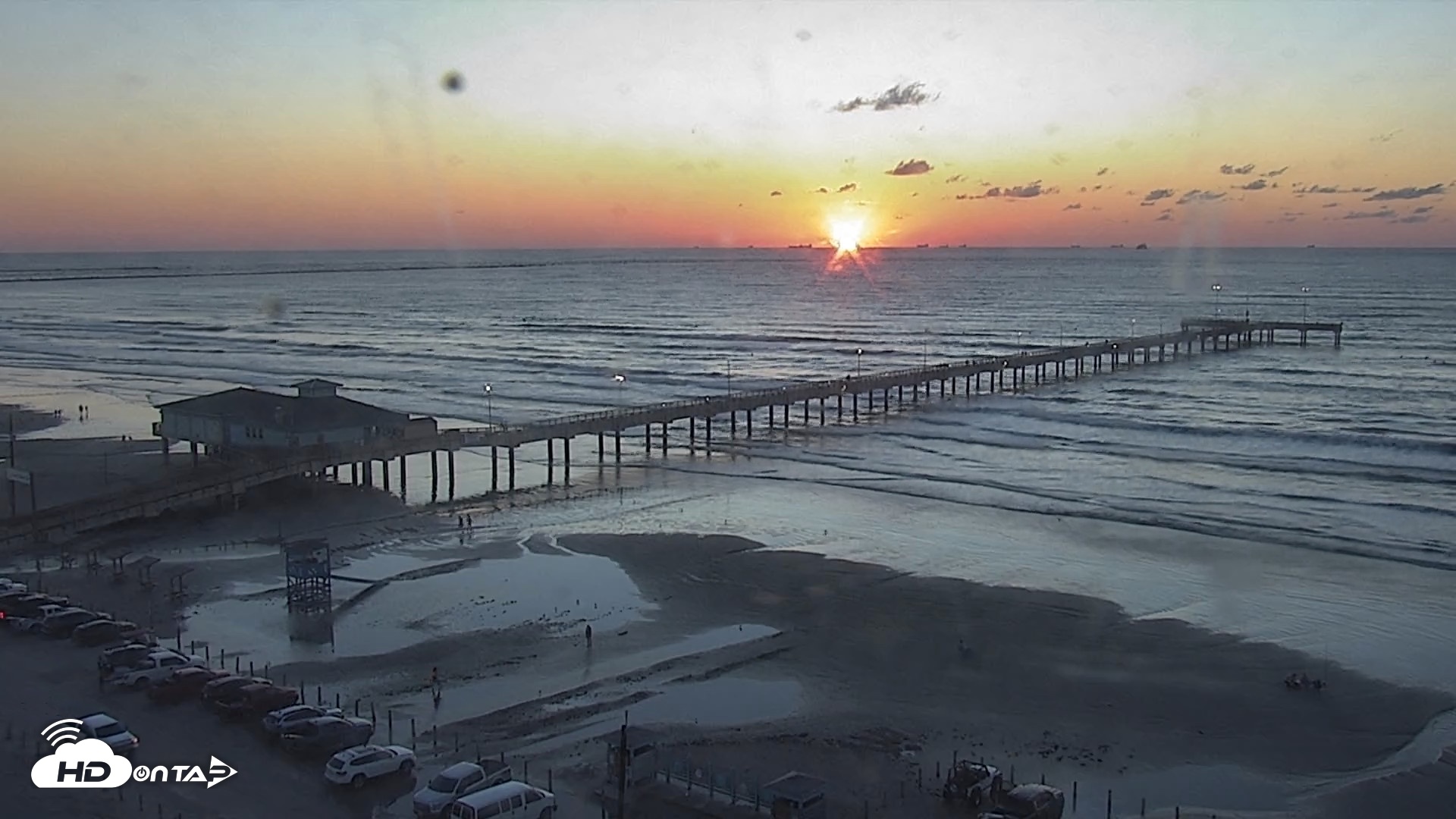 Snapshot of The Dunes - Port Aransas Live Beach Cam taken Oct 10, 2026, 7:27am CDT