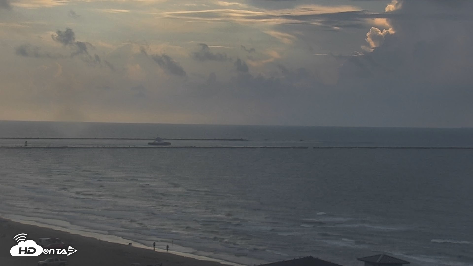 Snapshot of The Dunes - Port Aransas Live Beach Cam taken Sep 5, 2026, 8:05am CDT