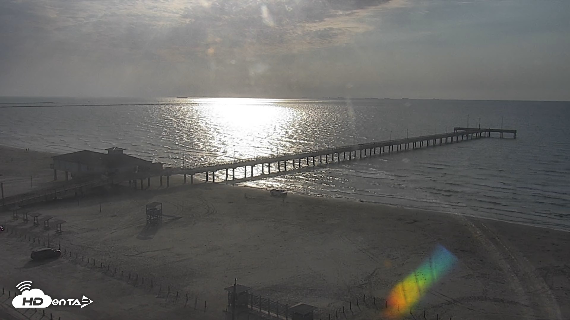 Snapshot of The Dunes - Port Aransas Live Beach Cam taken Aug 27, 2026, 8:43am CDT