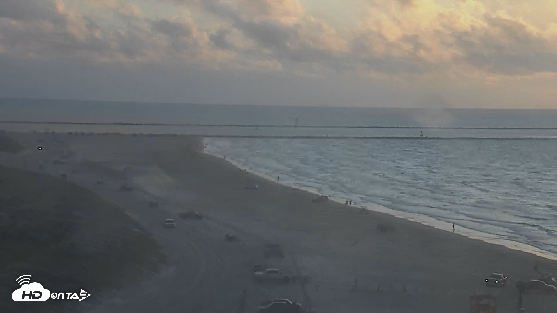 Snapshot of The Dunes - Port Aransas Live Beach Cam taken Sep 7, 2026, 7:26am CDT
