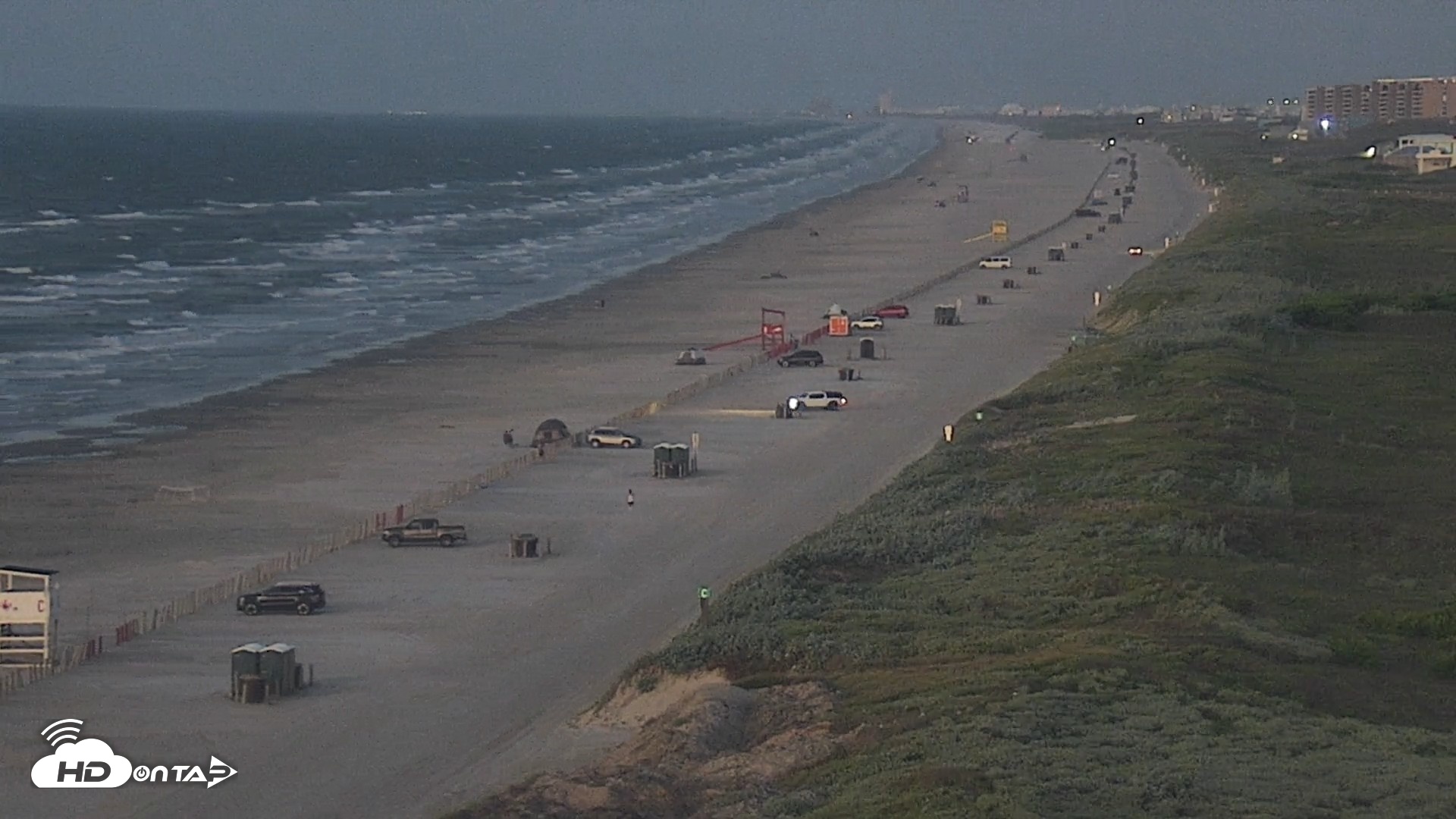 Snapshot of The Dunes - Port Aransas Live Beach Cam taken Aug 12, 2026, 6:37am CDT