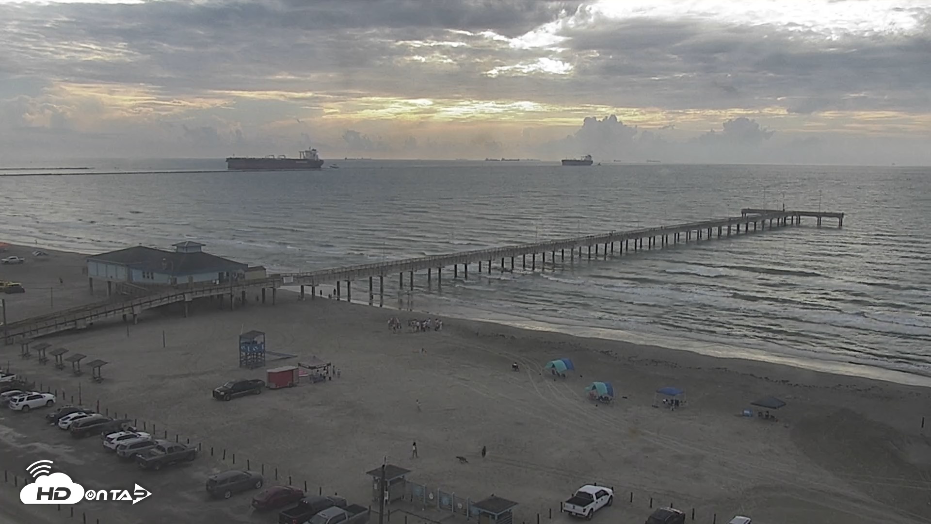 Snapshot of The Dunes - Port Aransas Live Beach Cam taken Sep 5, 2026, 9:01am CDT