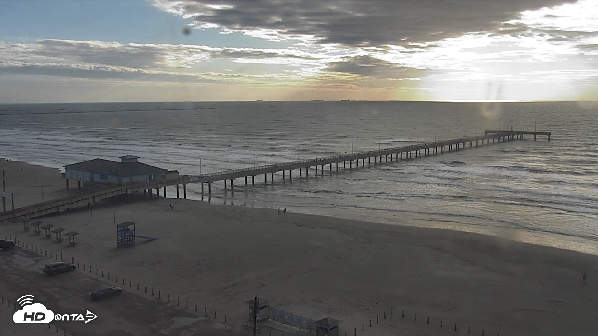 Snapshot of The Dunes - Port Aransas Live Beach Cam taken Oct 22, 2026, 8:35am CDT