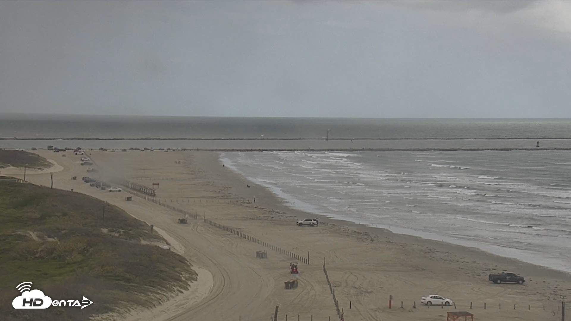 Snapshot of The Dunes - Port Aransas Live Beach Cam taken Oct 26, 2026, 11:56am CDT