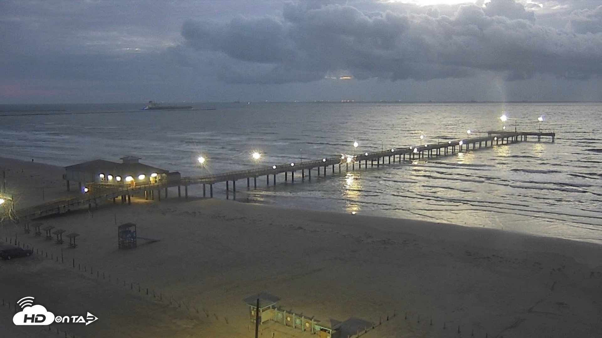 Snapshot of The Dunes - Port Aransas Live Beach Cam taken Oct 26, 2026, 7:20am CDT