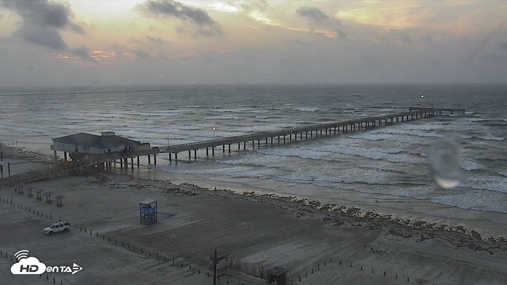 Snapshot of The Dunes - Port Aransas Live Beach Cam taken May 2, 2025, 6:54am CDT